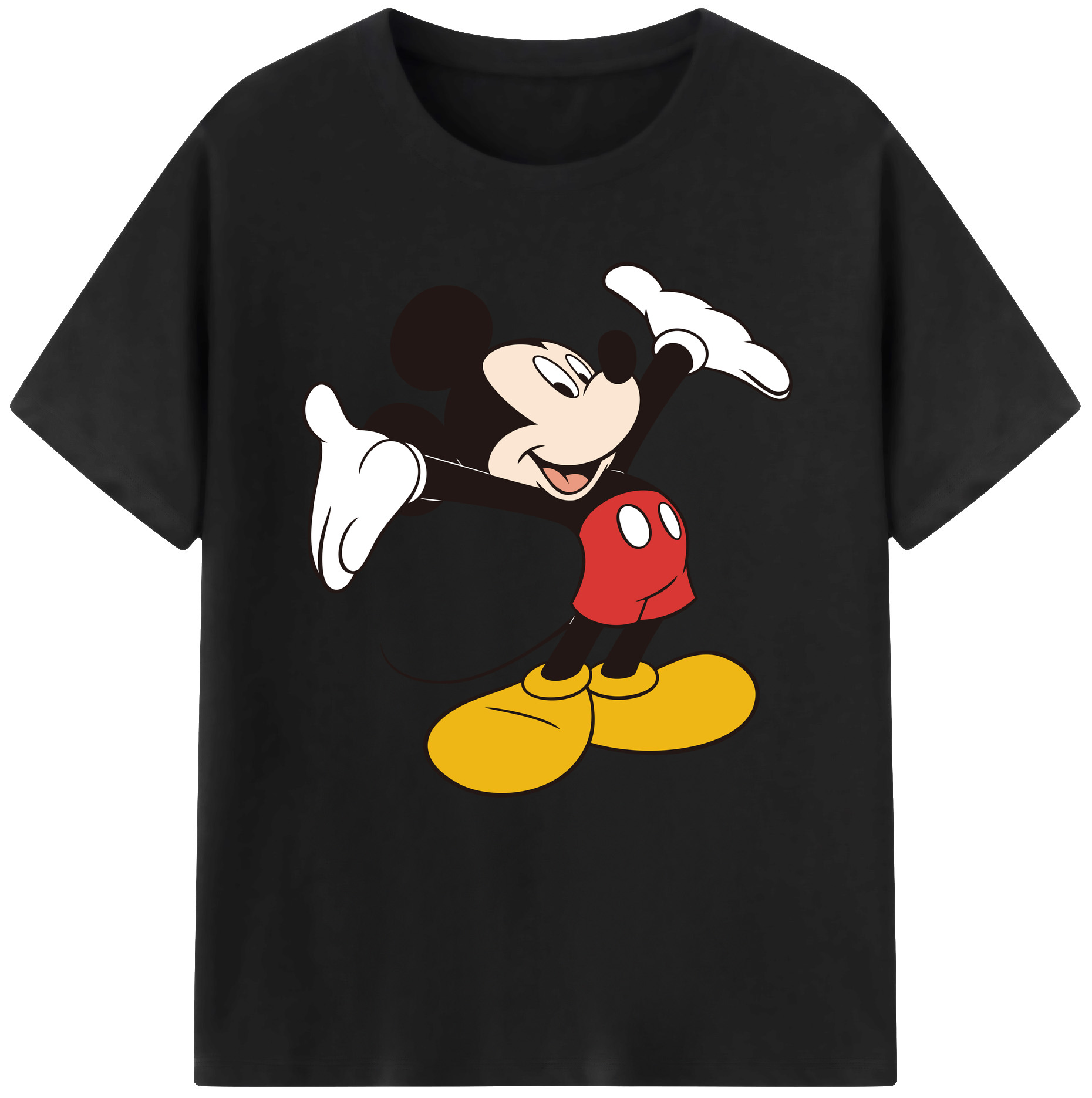 （画像用） ミッキーマウス Mickey Mouse 綿100％半袖Tシャツ（フロントプリント）