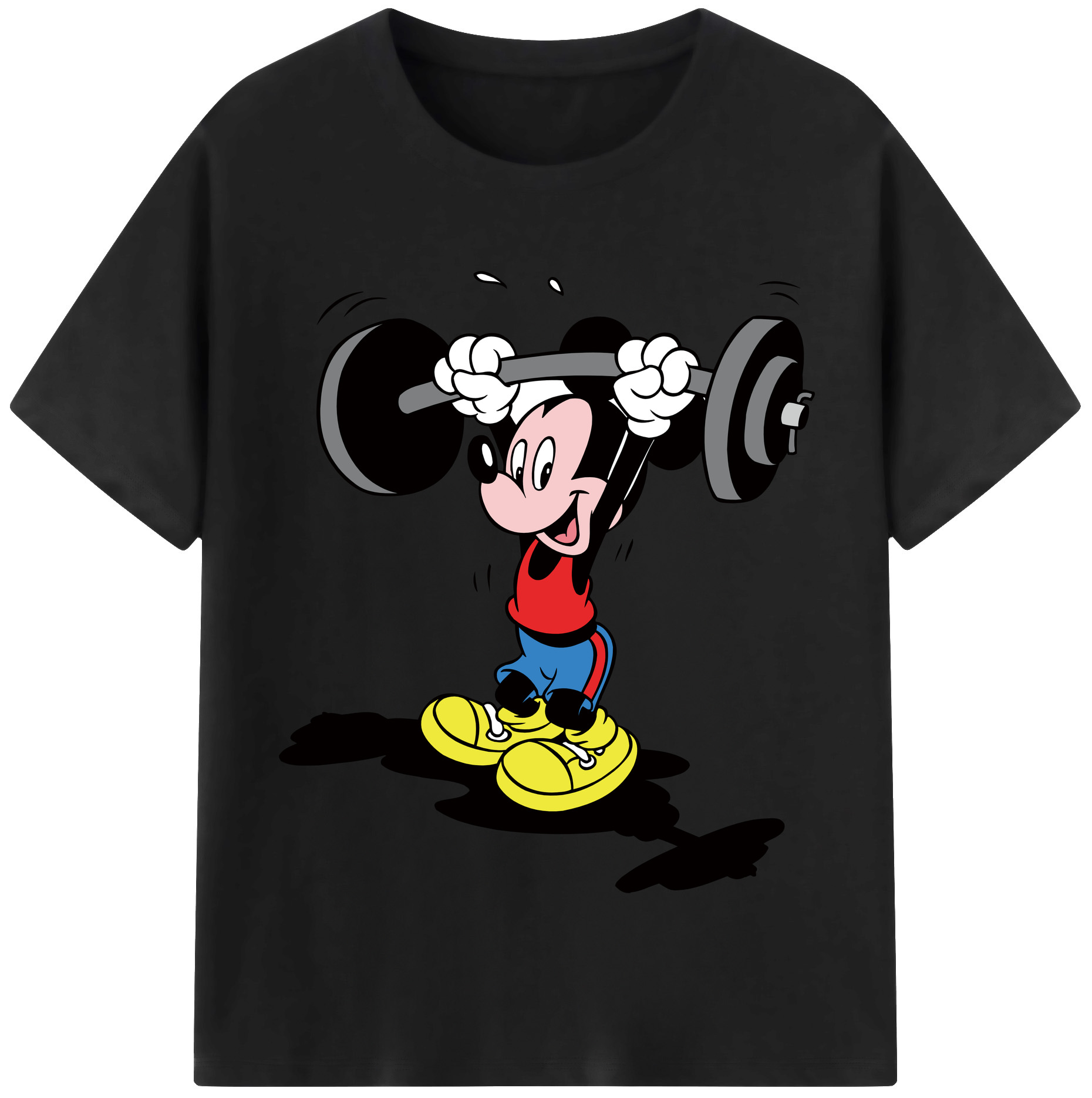 （画像用） ミッキーマウス Mickey Mouse 綿100％半袖Tシャツ（フロントプリント）