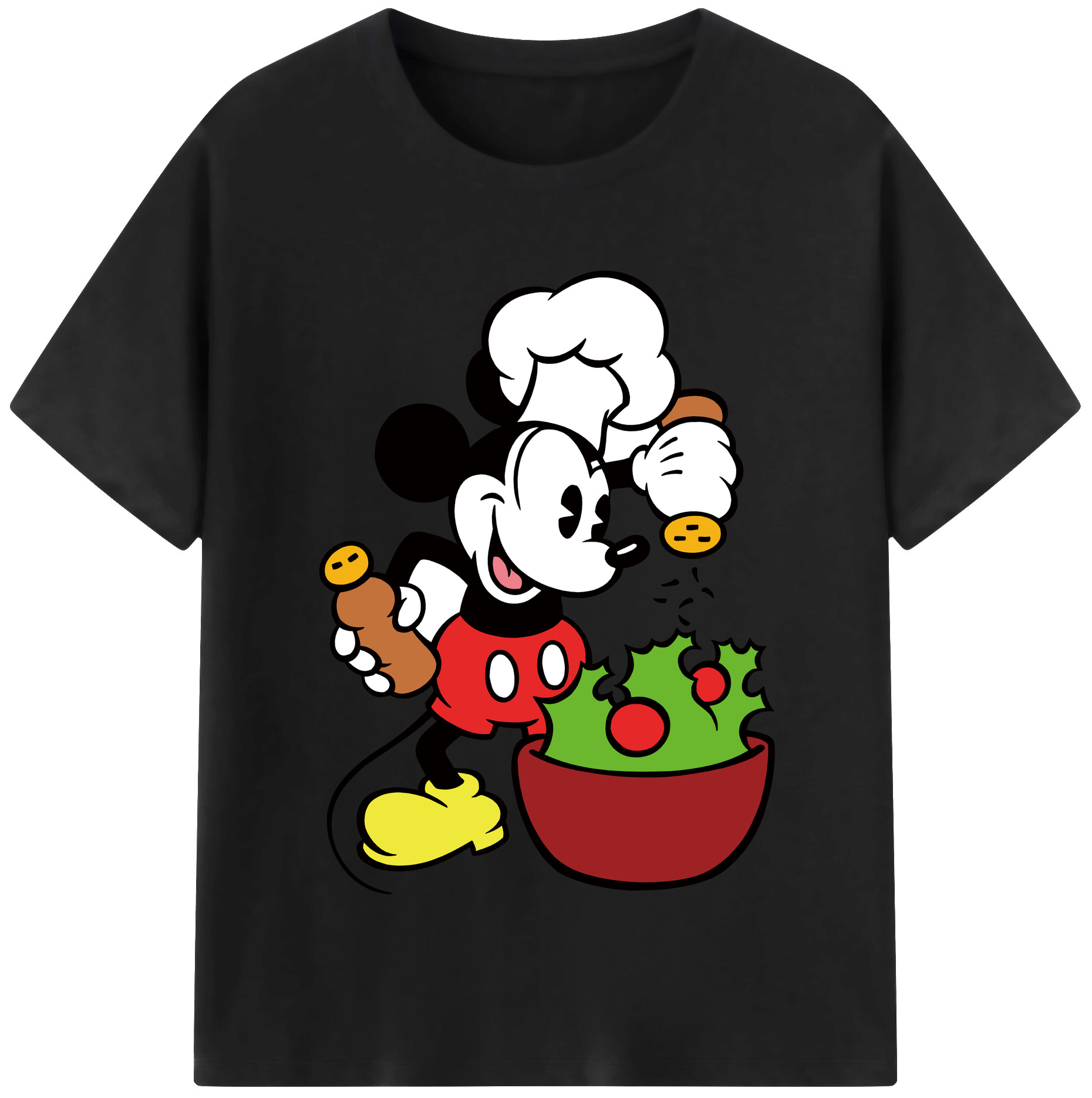 （画像用） ミッキーマウス Mickey Mouse 綿100％半袖Tシャツ（フロントプリント）