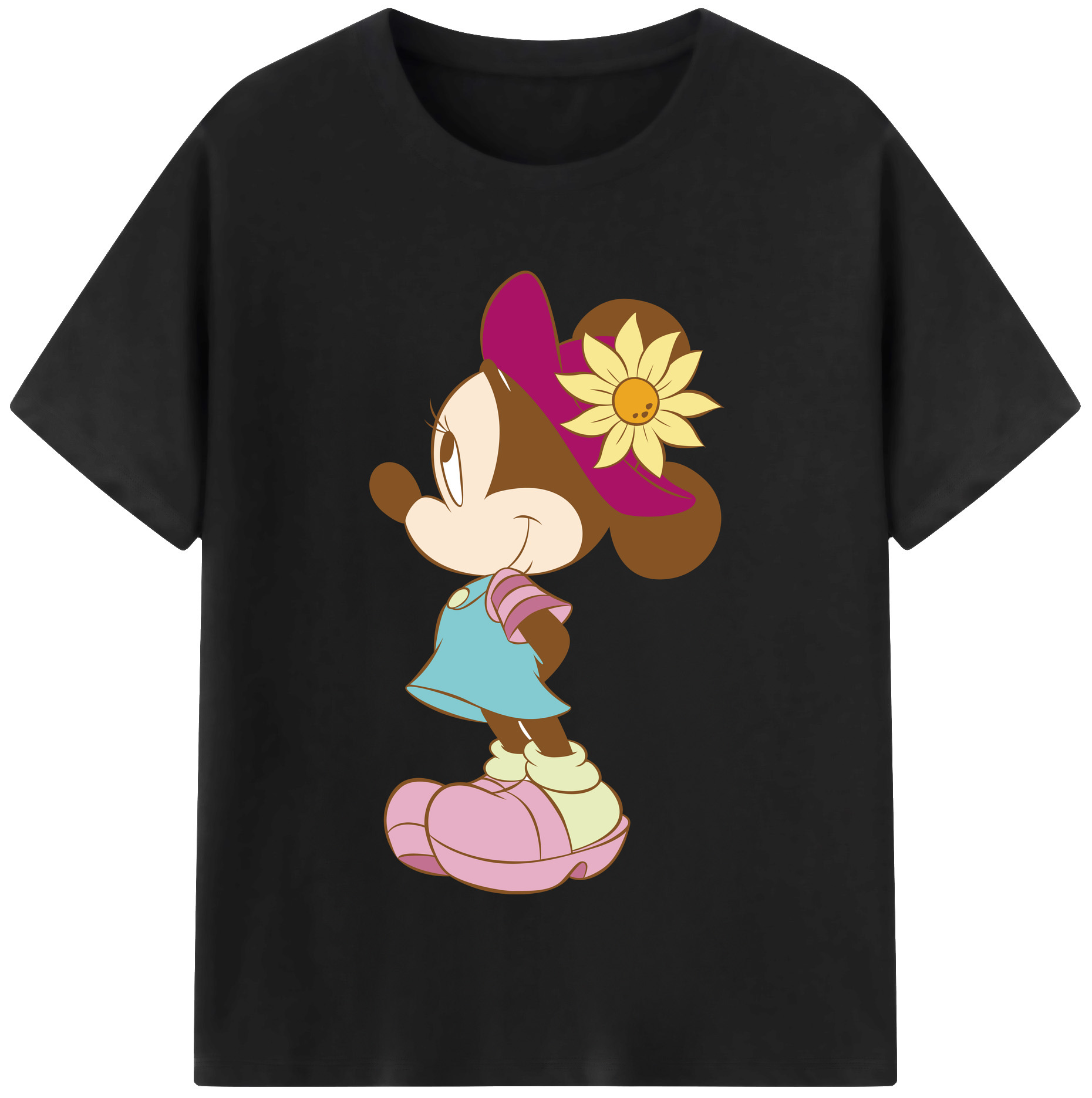 （画像用） ミッキーマウス Mickey Mouse 綿100％半袖Tシャツ（フロントプリント）