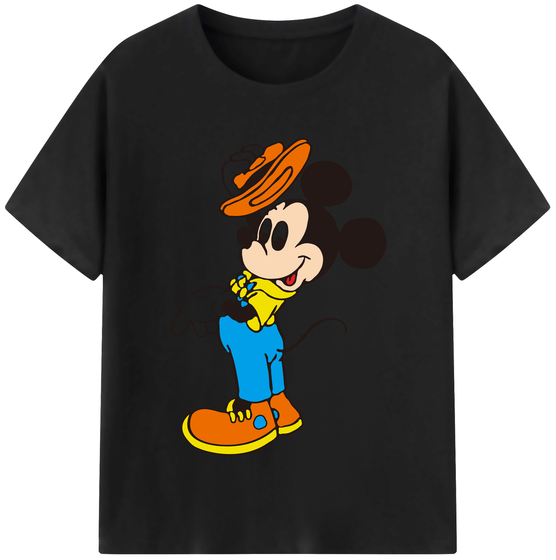 （画像用） ミッキーマウス Mickey Mouse 綿100％半袖Tシャツ（フロントプリント）