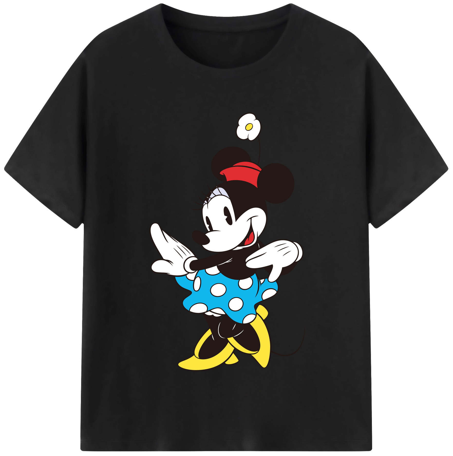 （画像用） ミッキーマウス Mickey Mouse 綿100％半袖Tシャツ（フロントプリント）