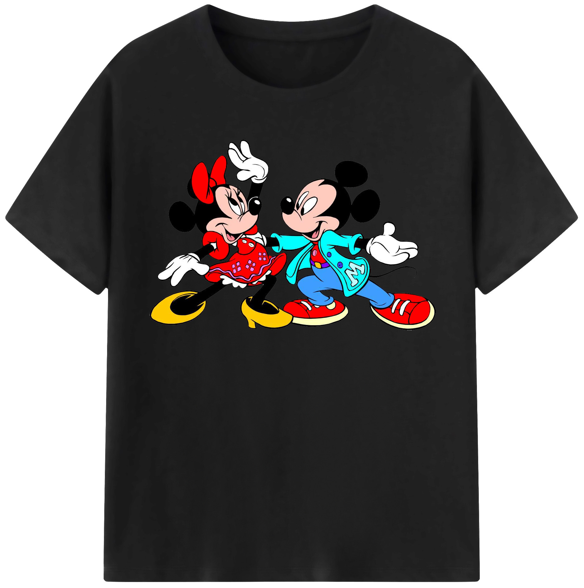 （画像用） ミッキーマウス Mickey Mouse 綿100％半袖Tシャツ（フロントプリント）