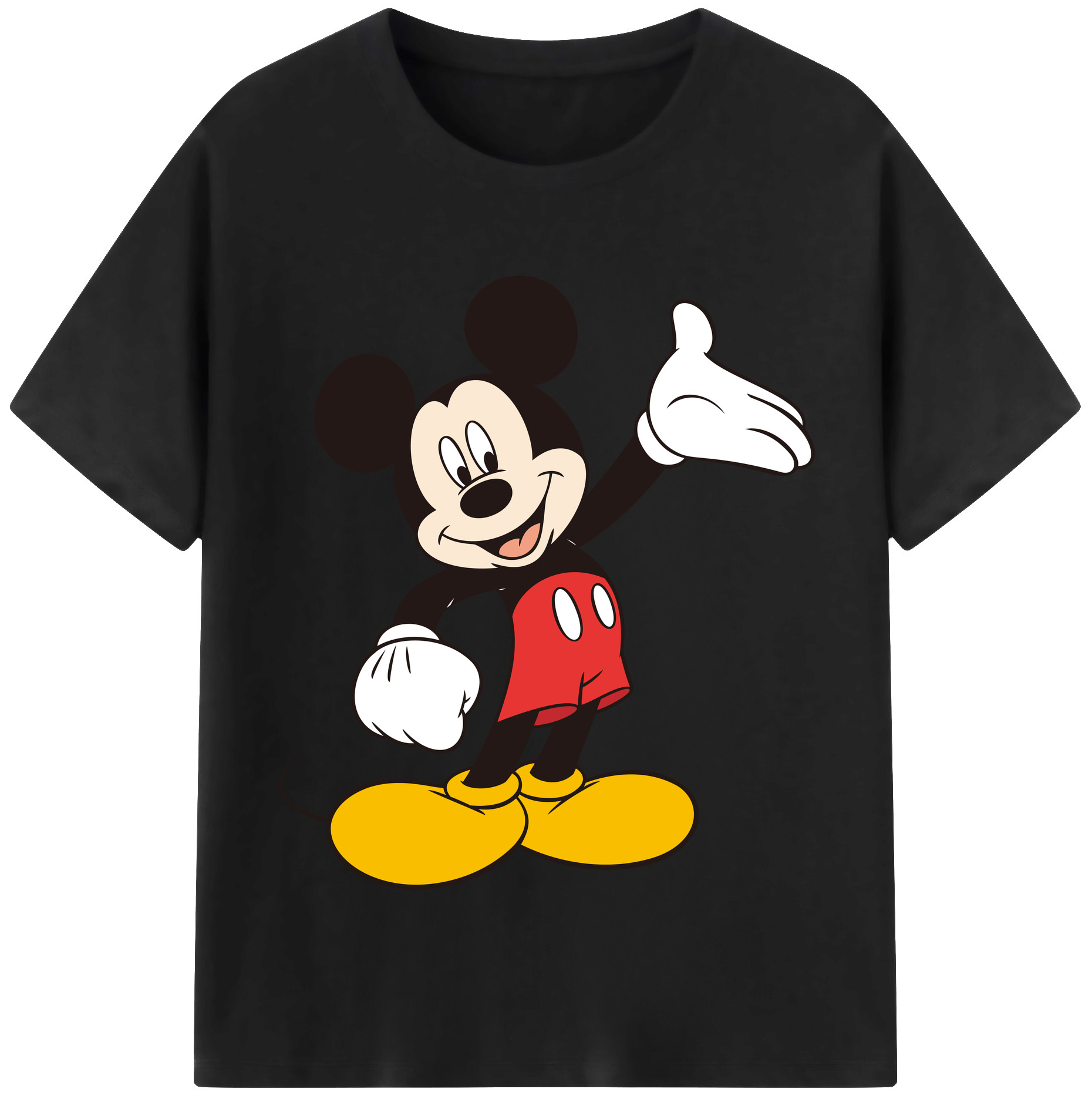 （画像用） ミッキーマウス Mickey Mouse 綿100％半袖Tシャツ（フロントプリント）