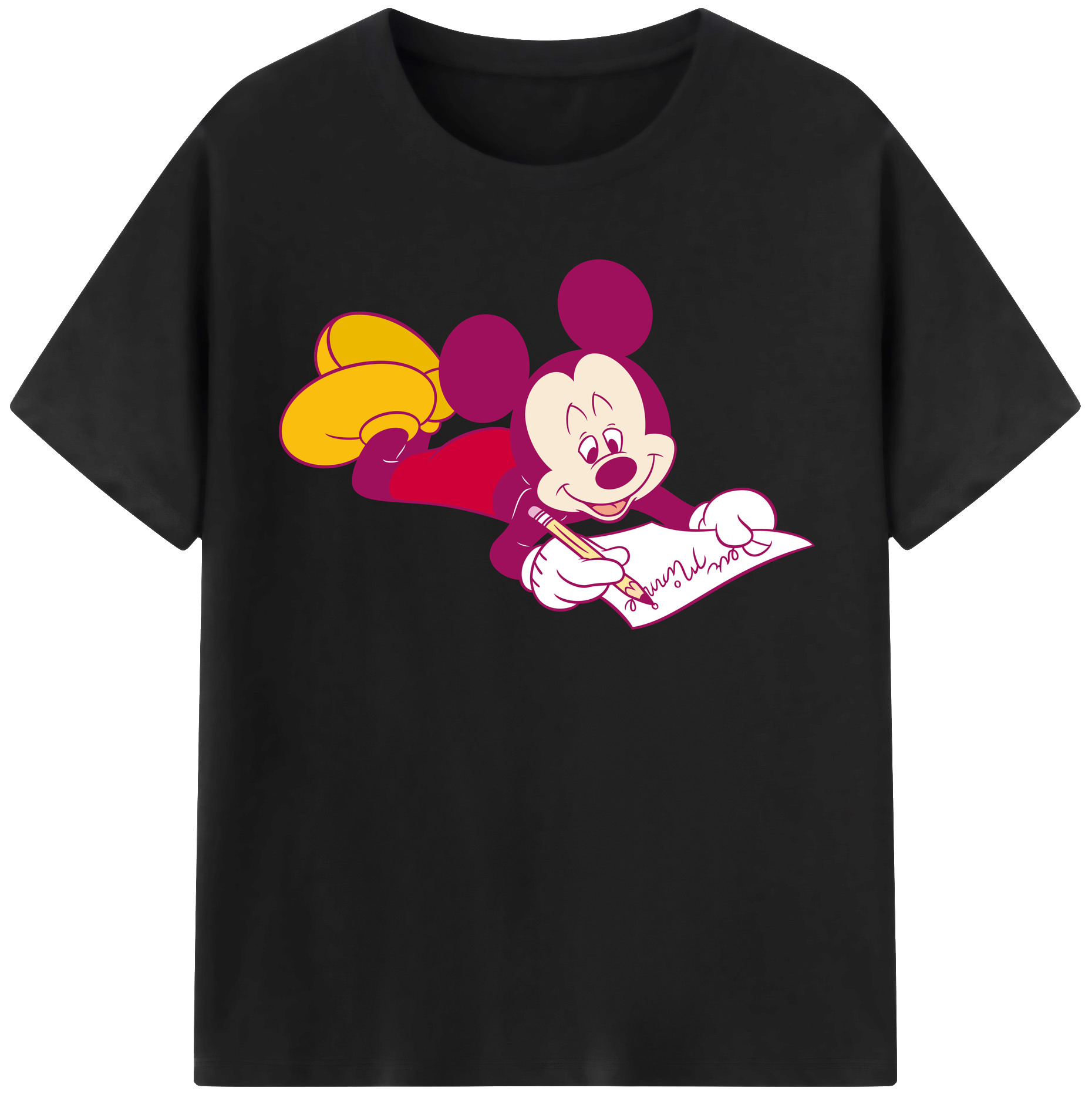 （画像用） ミッキーマウス Mickey Mouse 綿100％半袖Tシャツ（フロントプリント）