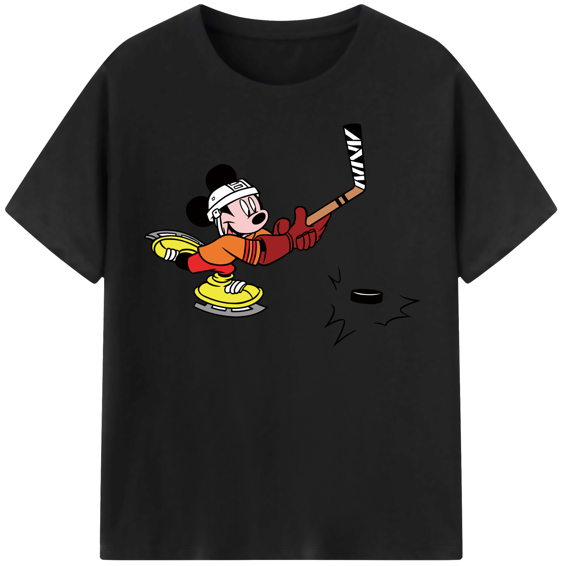 （画像用） ミッキーマウス Mickey Mouse 綿100％半袖Tシャツ（フロントプリント）