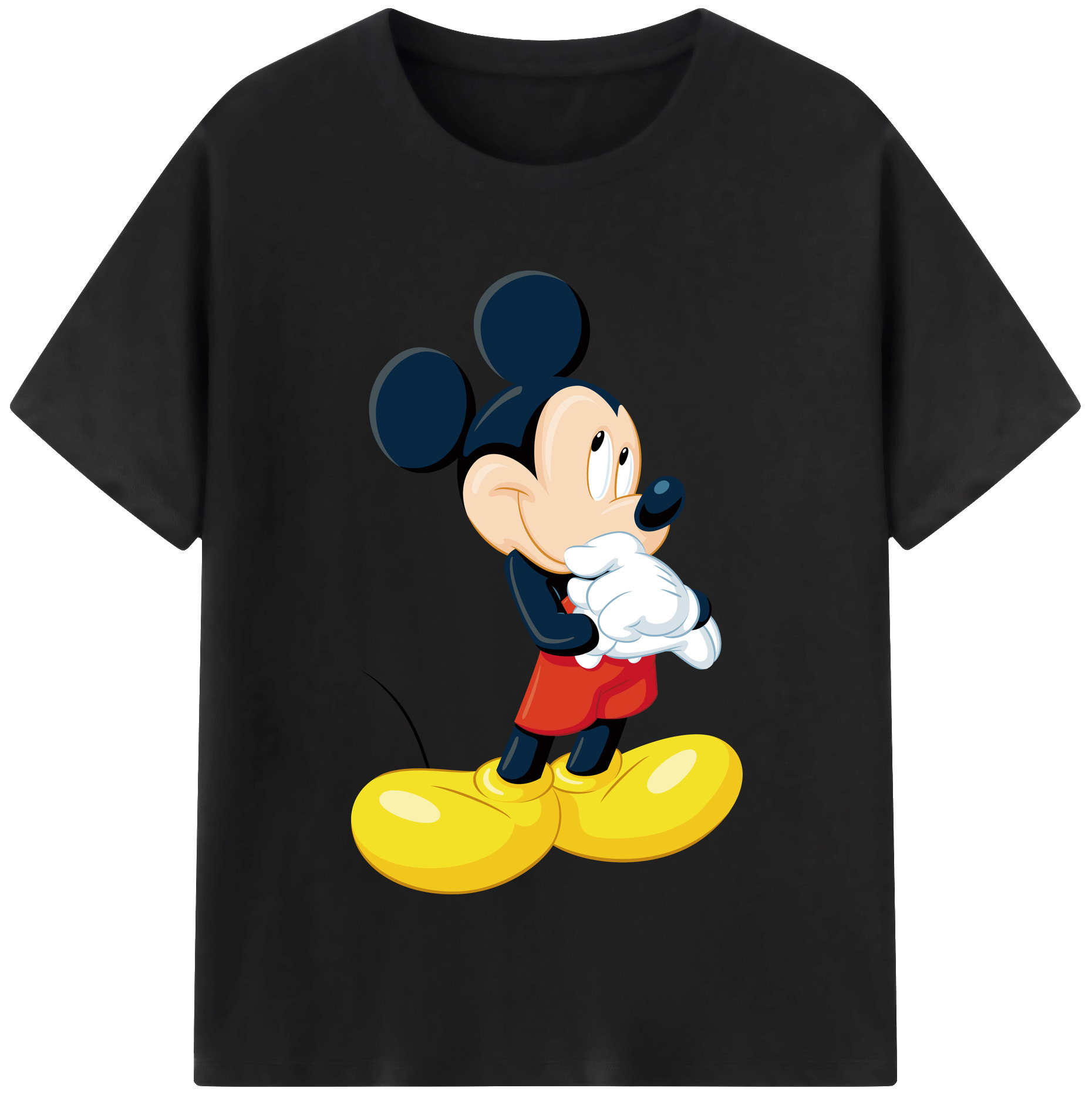 （画像用） ミッキーマウス Mickey Mouse 綿100％半袖Tシャツ（フロントプリント）