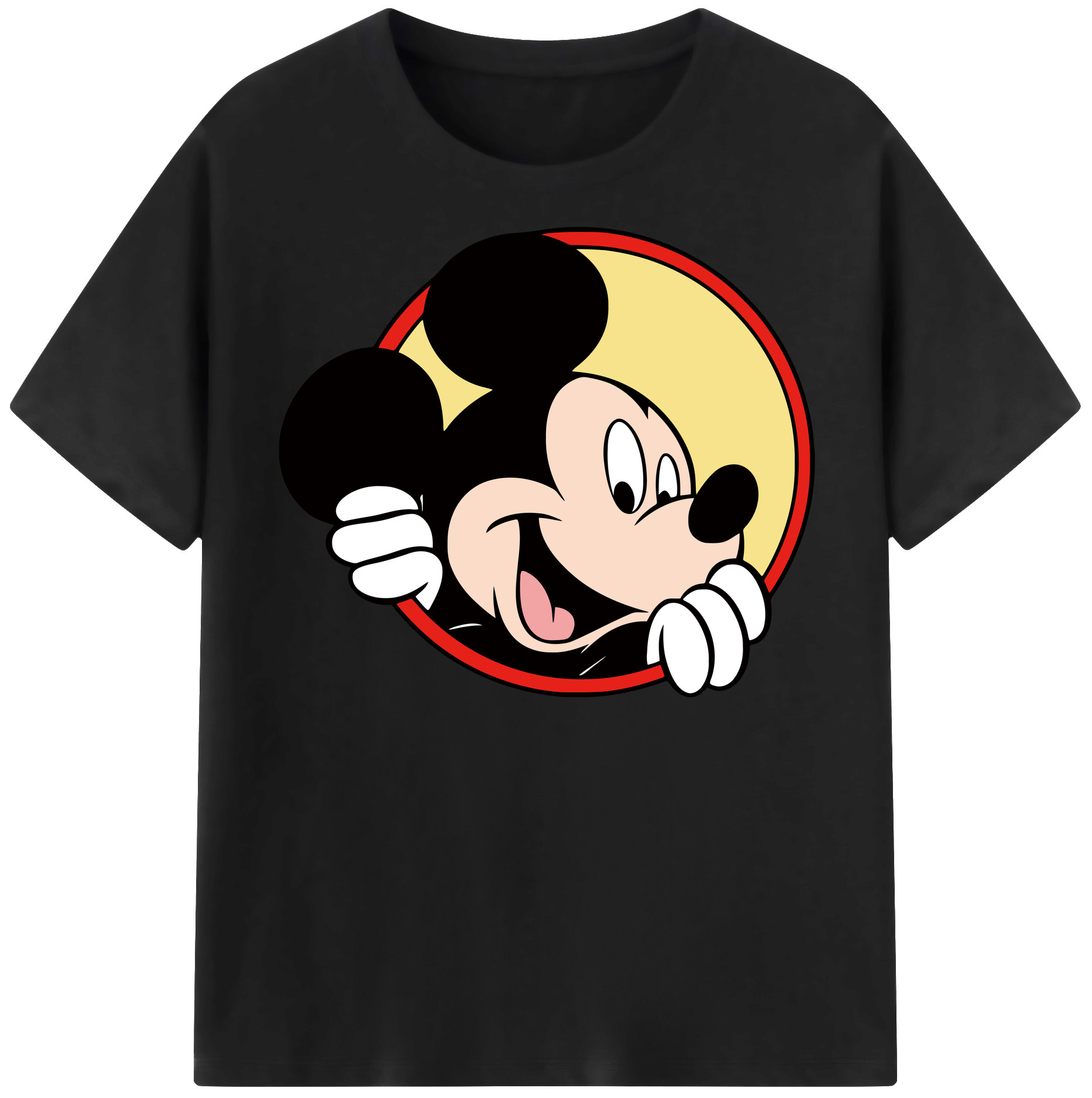 （画像用） ミッキーマウス Mickey Mouse 綿100％半袖Tシャツ（フロントプリント）