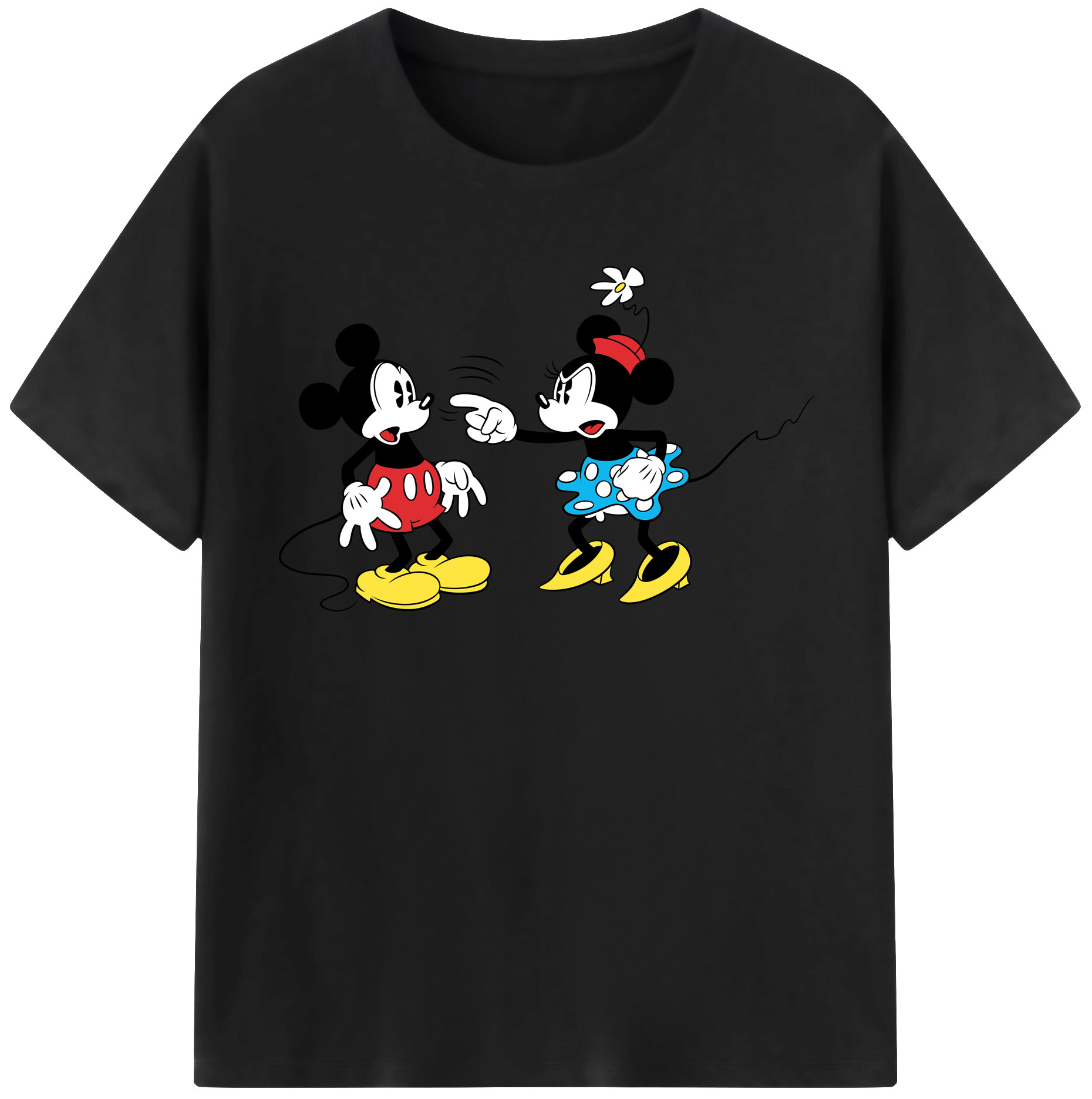 （画像用） ミッキーマウス Mickey Mouse 綿100％半袖Tシャツ（フロントプリント）