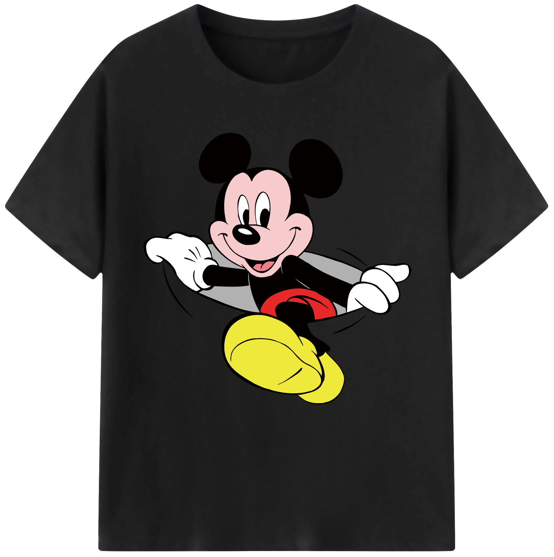 （画像用） ミッキーマウス Mickey Mouse 綿100％半袖Tシャツ（フロントプリント）