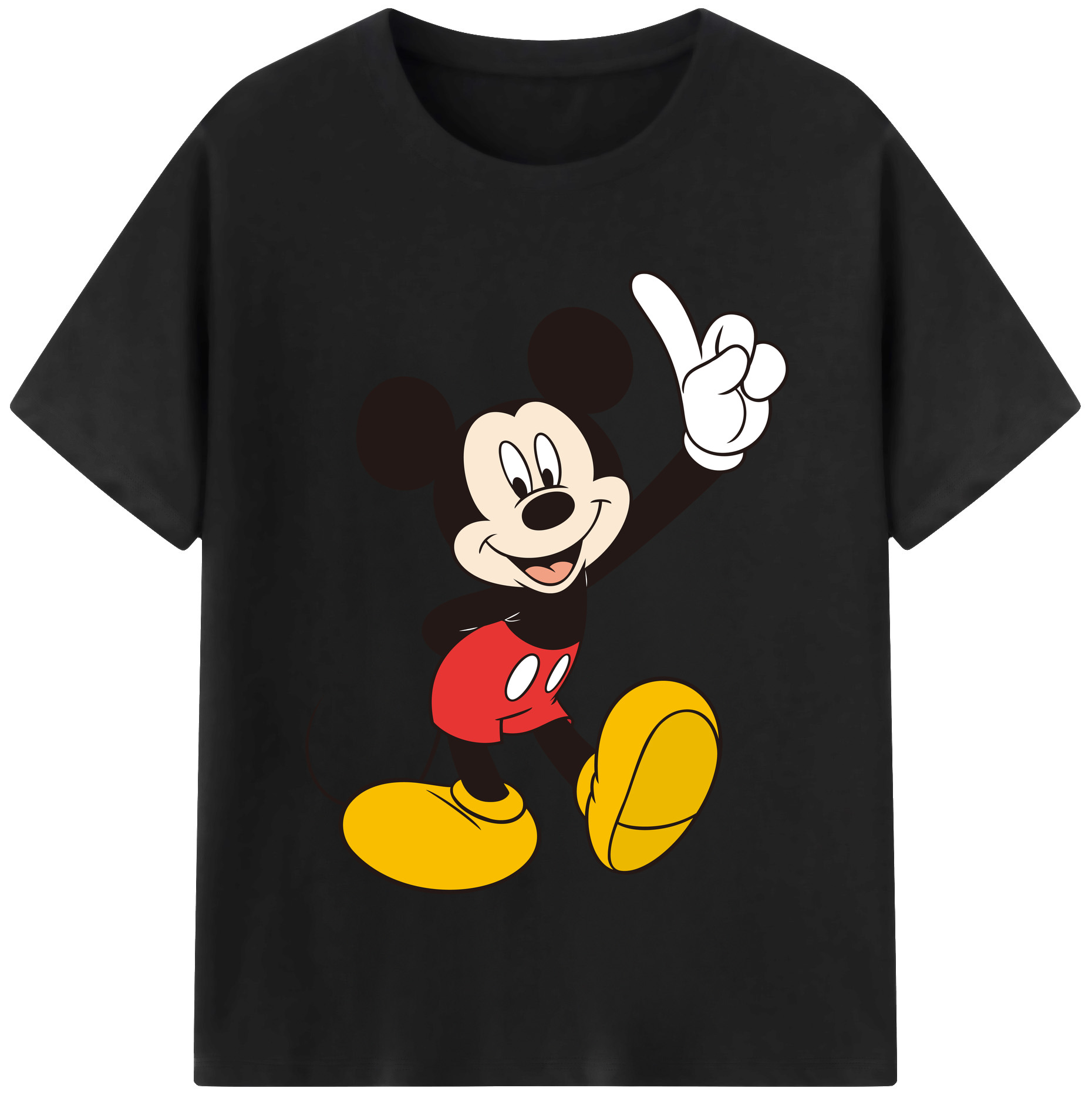 （画像用） ミッキーマウス Mickey Mouse 綿100％半袖Tシャツ（フロントプリント）