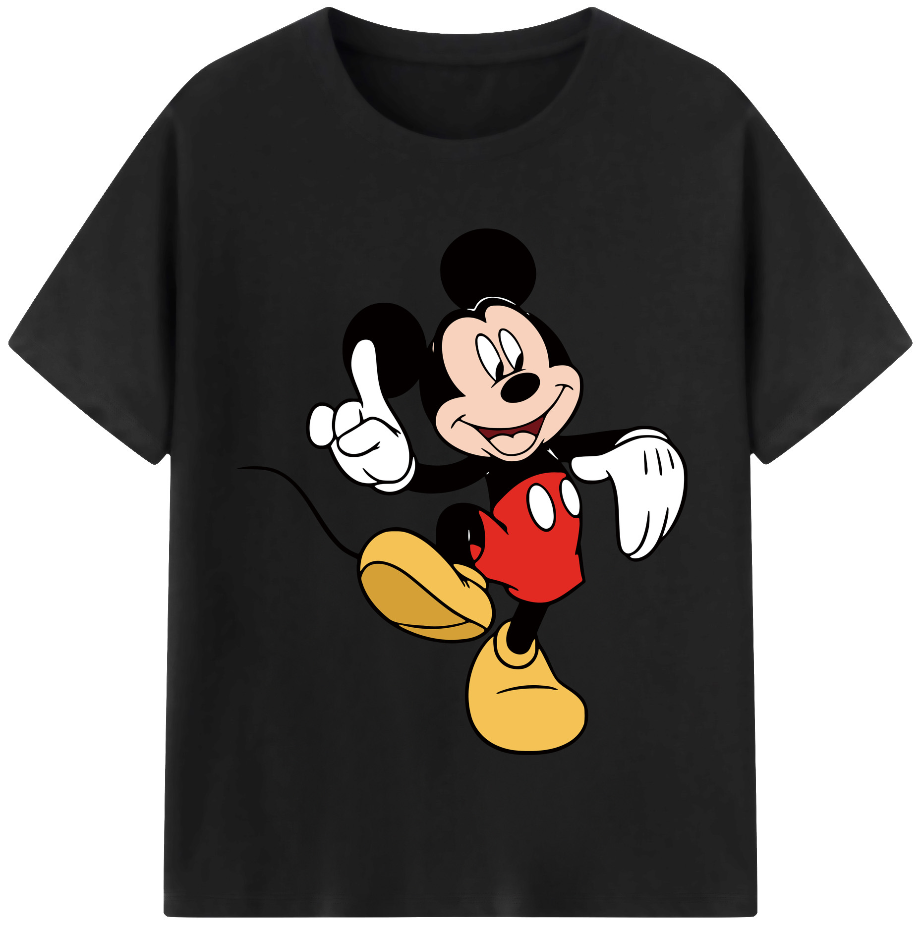 （画像用） ミッキーマウス Mickey Mouse 綿100％半袖Tシャツ（フロントプリント）