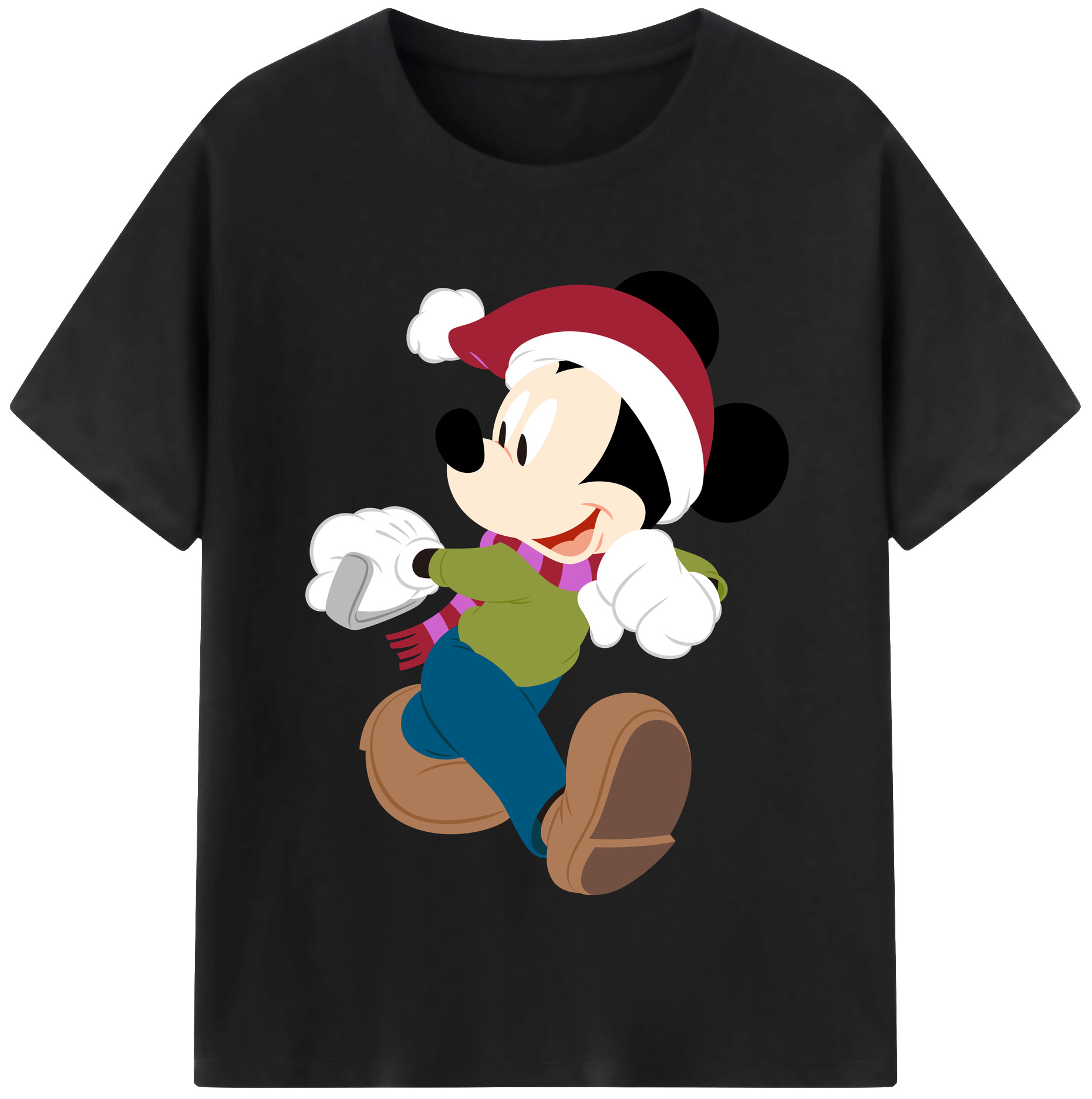 （画像用） ミッキーマウス Mickey Mouse 綿100％半袖Tシャツ（フロントプリント）