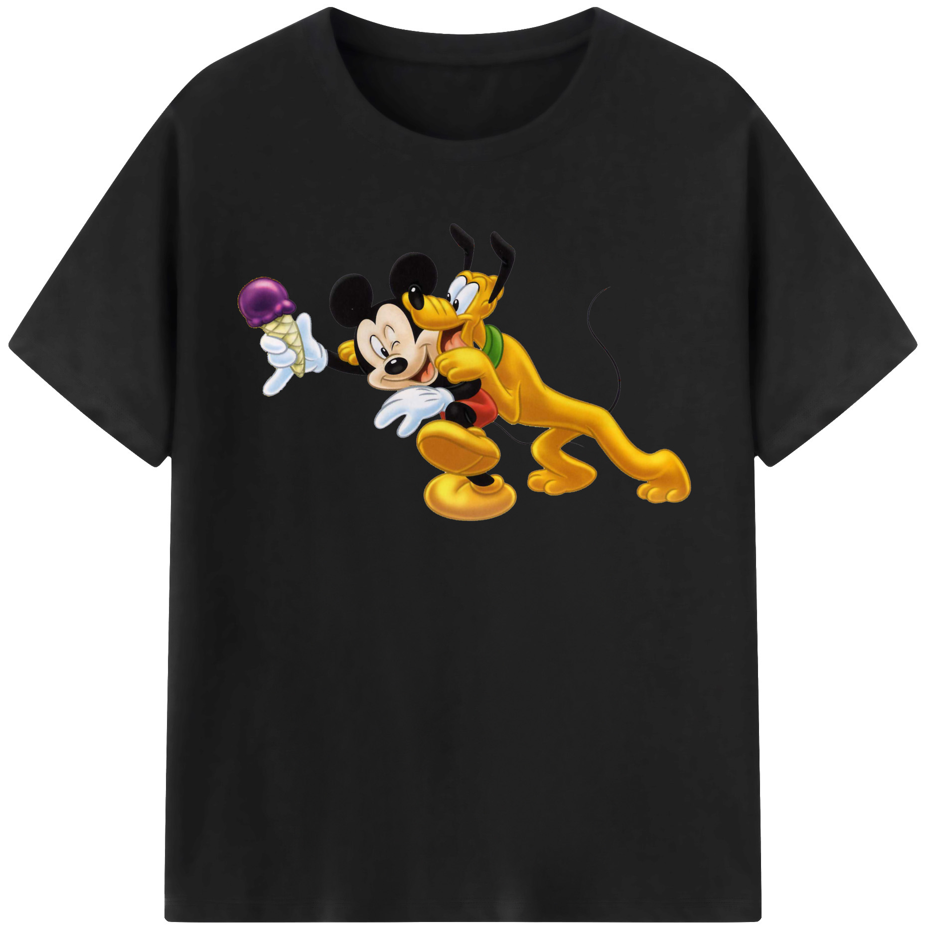 （画像用） ミッキーマウス Mickey Mouse 綿100％半袖Tシャツ（フロントプリント）