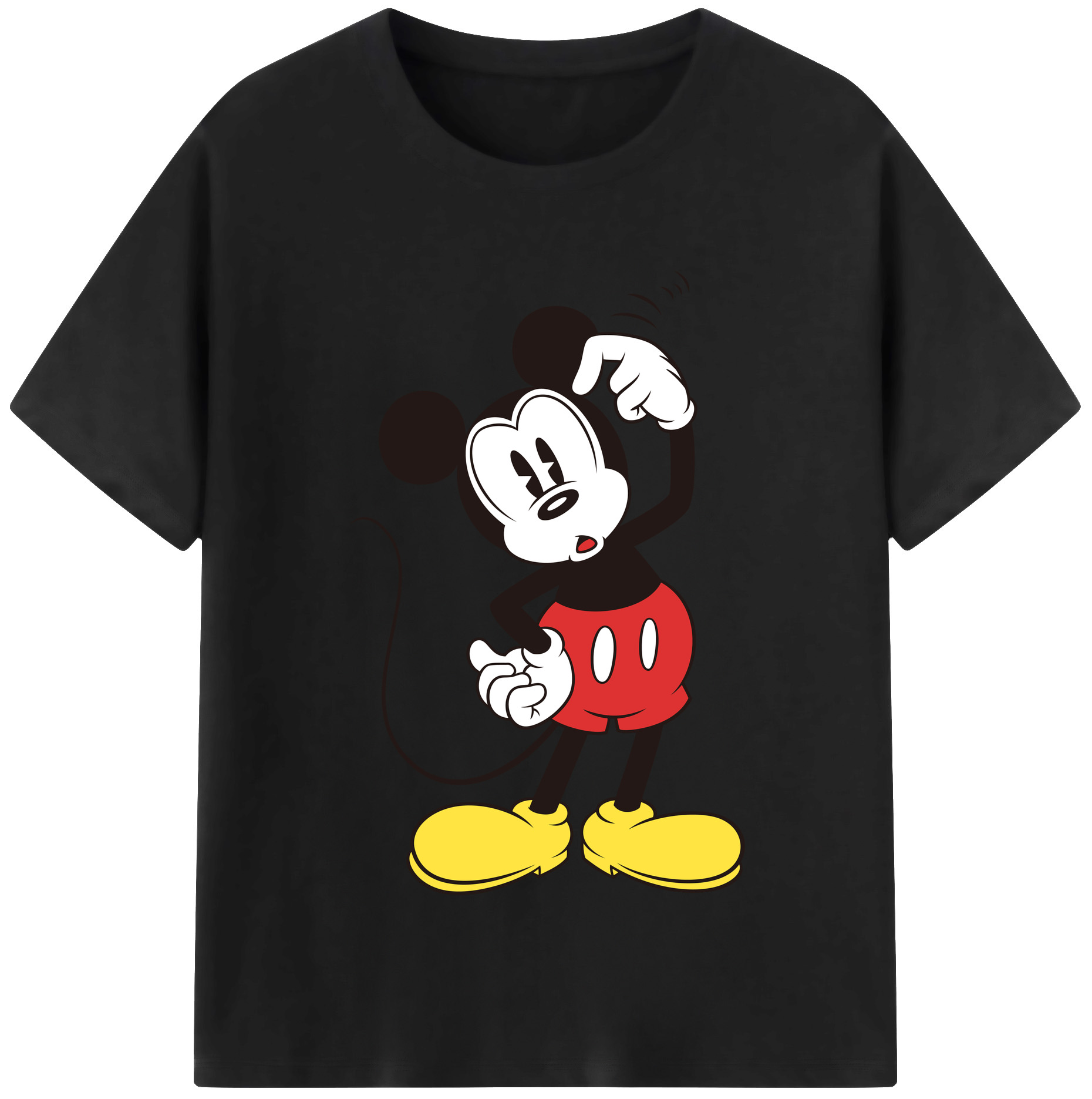 （画像用） ミッキーマウス Mickey Mouse 綿100％半袖Tシャツ（フロントプリント）