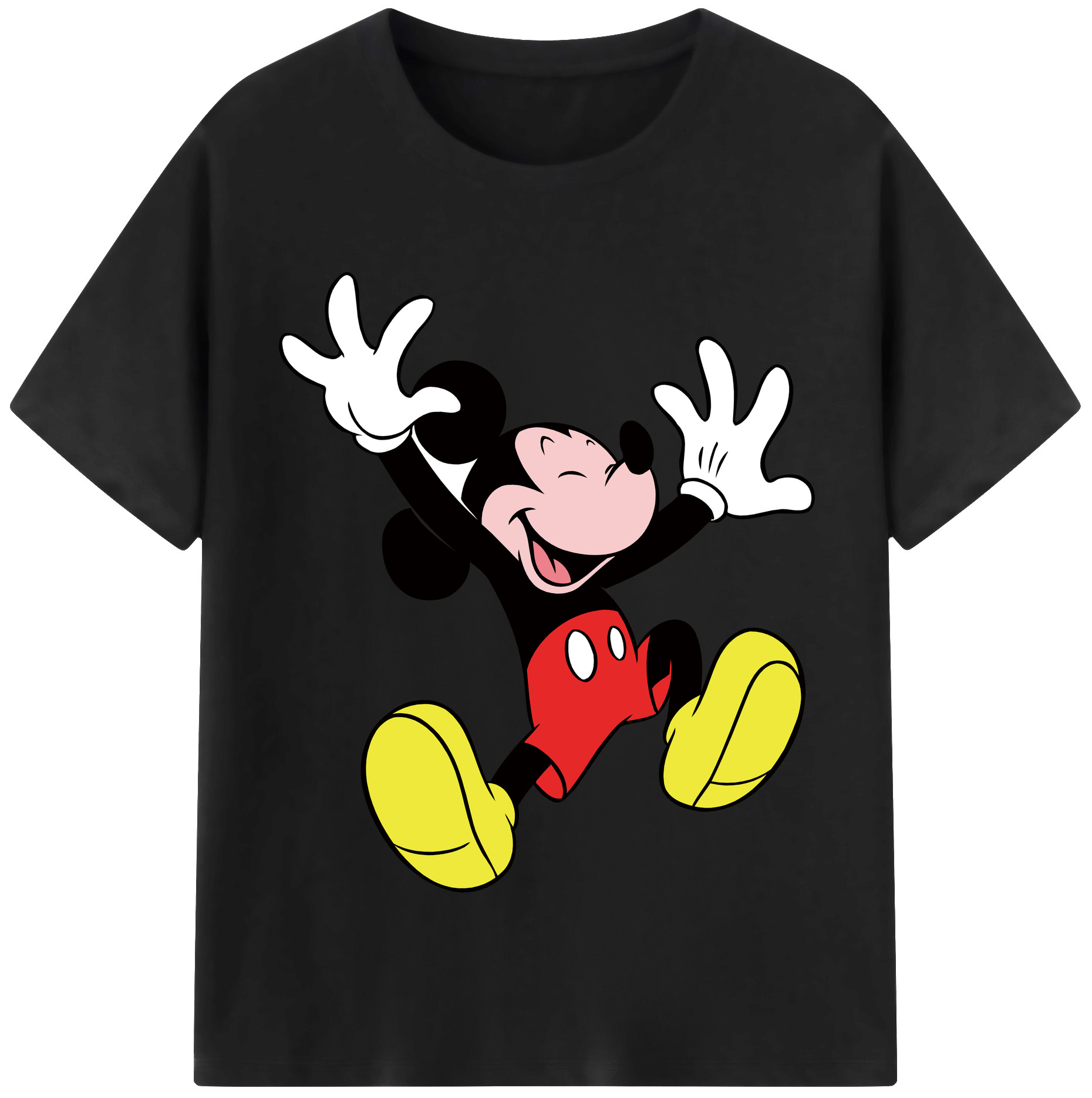 （画像用） ミッキーマウス Mickey Mouse 綿100％半袖Tシャツ（フロントプリント）