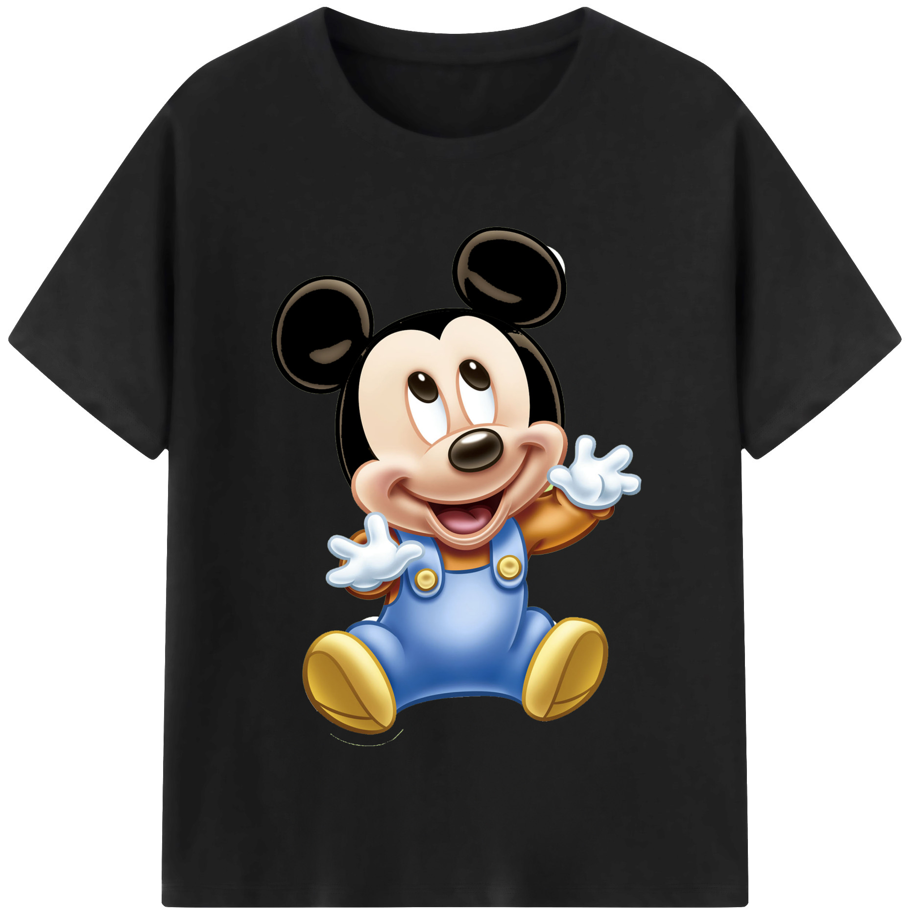 （画像用） ミッキーマウス Mickey Mouse 綿100％半袖Tシャツ（フロントプリント）