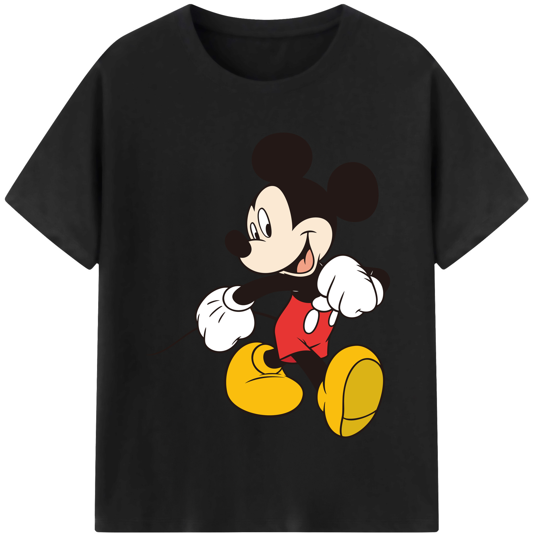 （画像用） ミッキーマウス Mickey Mouse 綿100％半袖Tシャツ（フロントプリント）