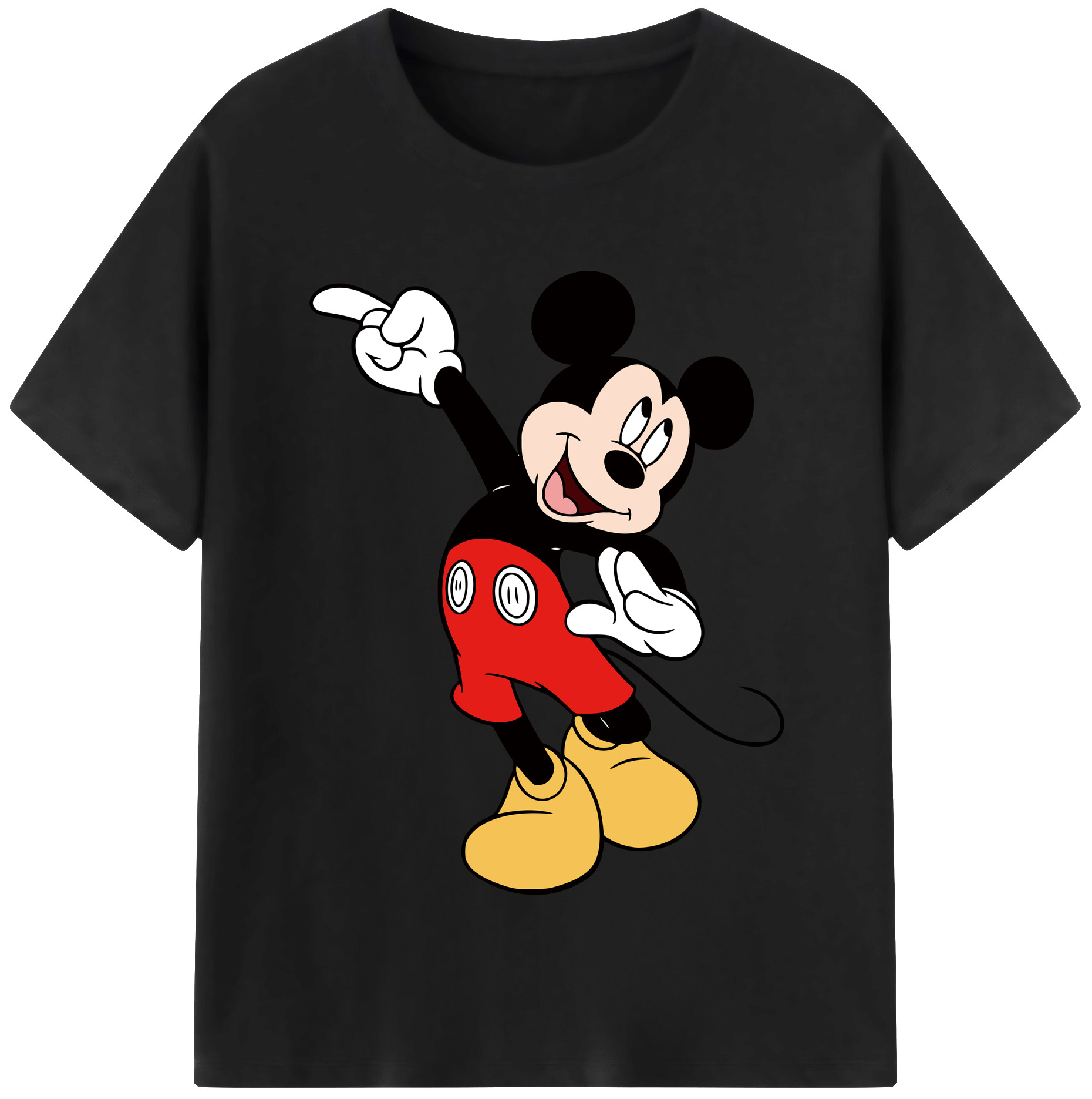 （画像用） ミッキーマウス Mickey Mouse 綿100％半袖Tシャツ（フロントプリント）