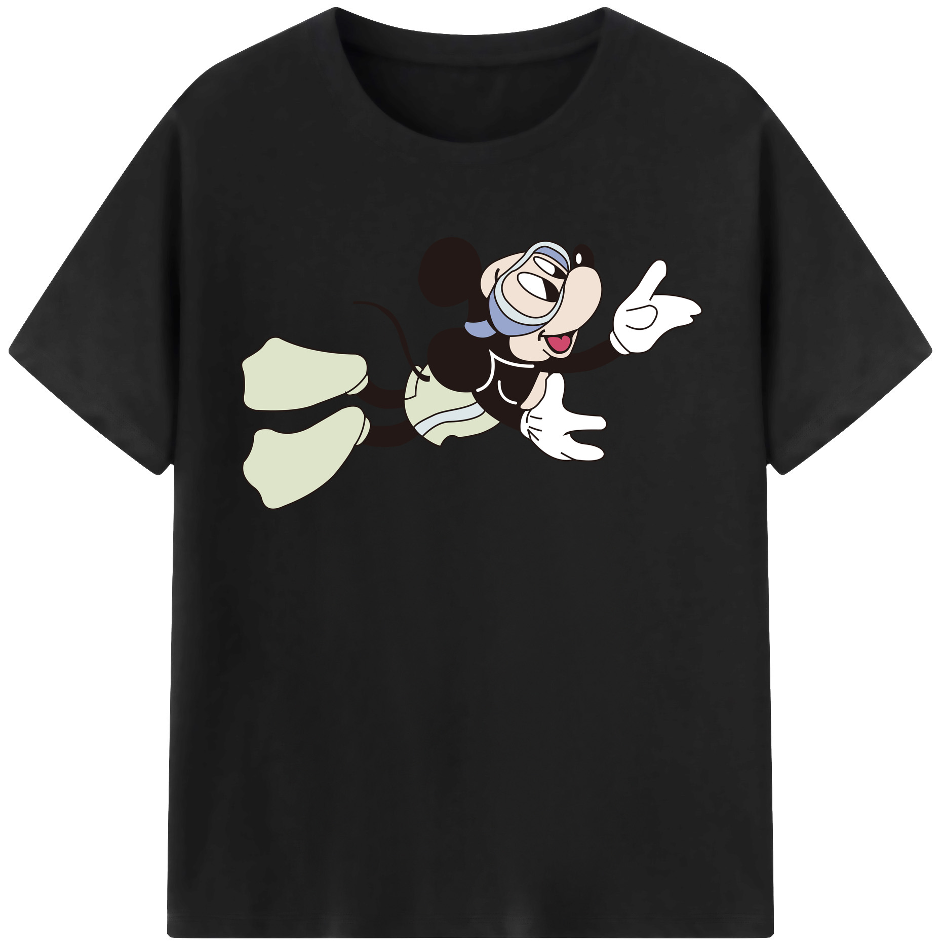 （画像用） ミッキーマウス Mickey Mouse 綿100％半袖Tシャツ（フロントプリント）