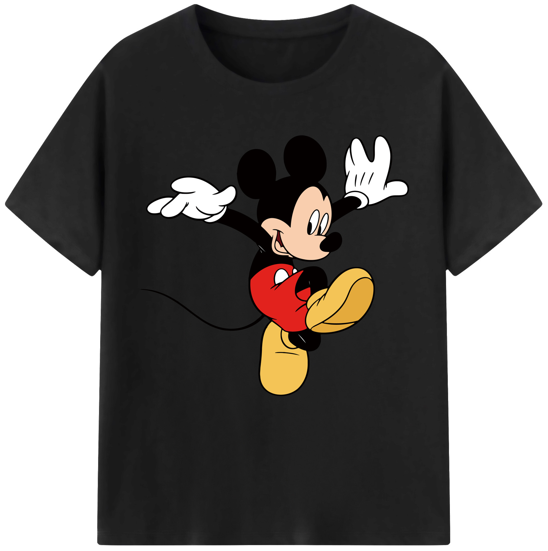 （画像用） ミッキーマウス Mickey Mouse 綿100％半袖Tシャツ（フロントプリント）