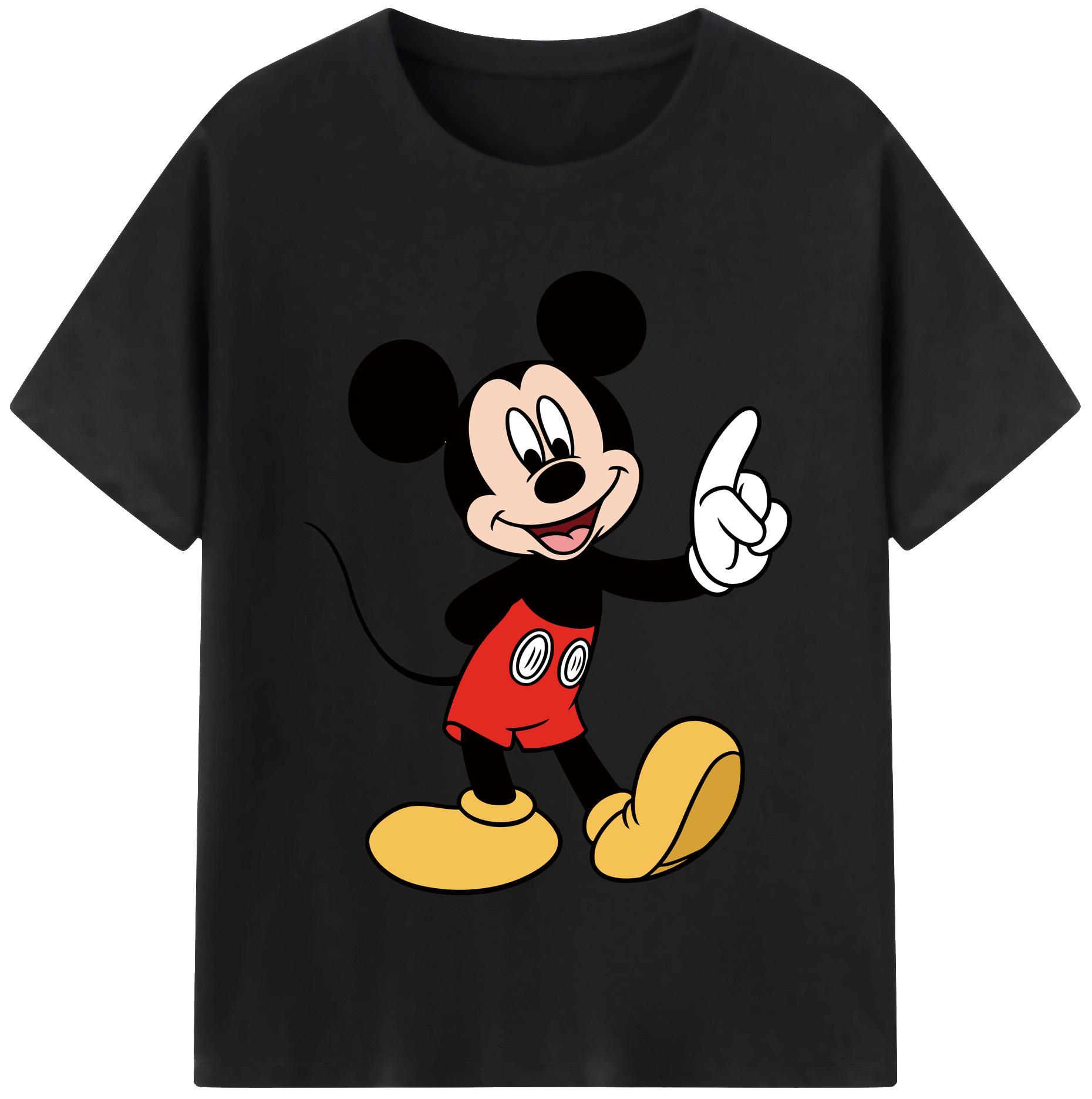 （画像用） ミッキーマウス Mickey Mouse 綿100％半袖Tシャツ（フロントプリント）