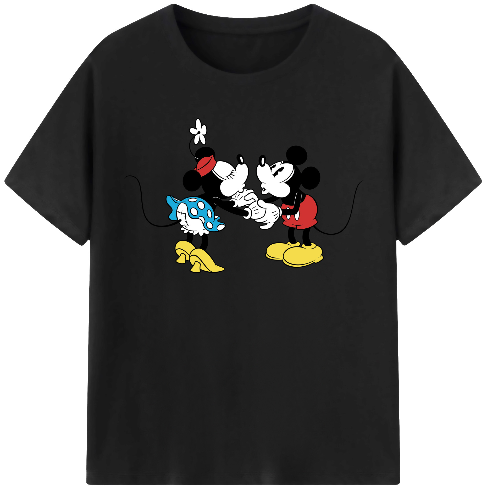（画像用） ミッキーマウス Mickey Mouse 綿100％半袖Tシャツ（フロントプリント）