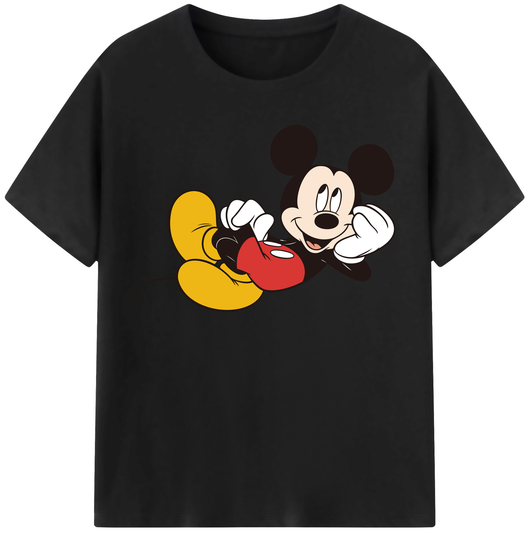 （画像用） ミッキーマウス Mickey Mouse 綿100％半袖Tシャツ（フロントプリント）