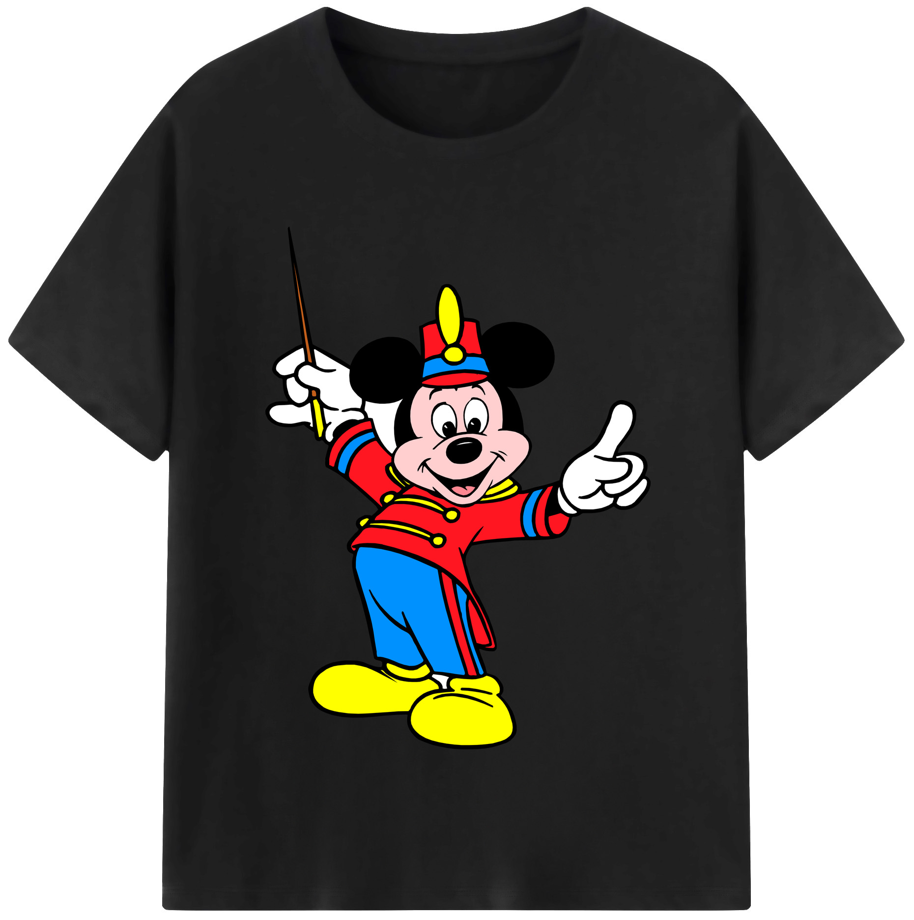 （画像用） ミッキーマウス Mickey Mouse 綿100％半袖Tシャツ（フロントプリント）