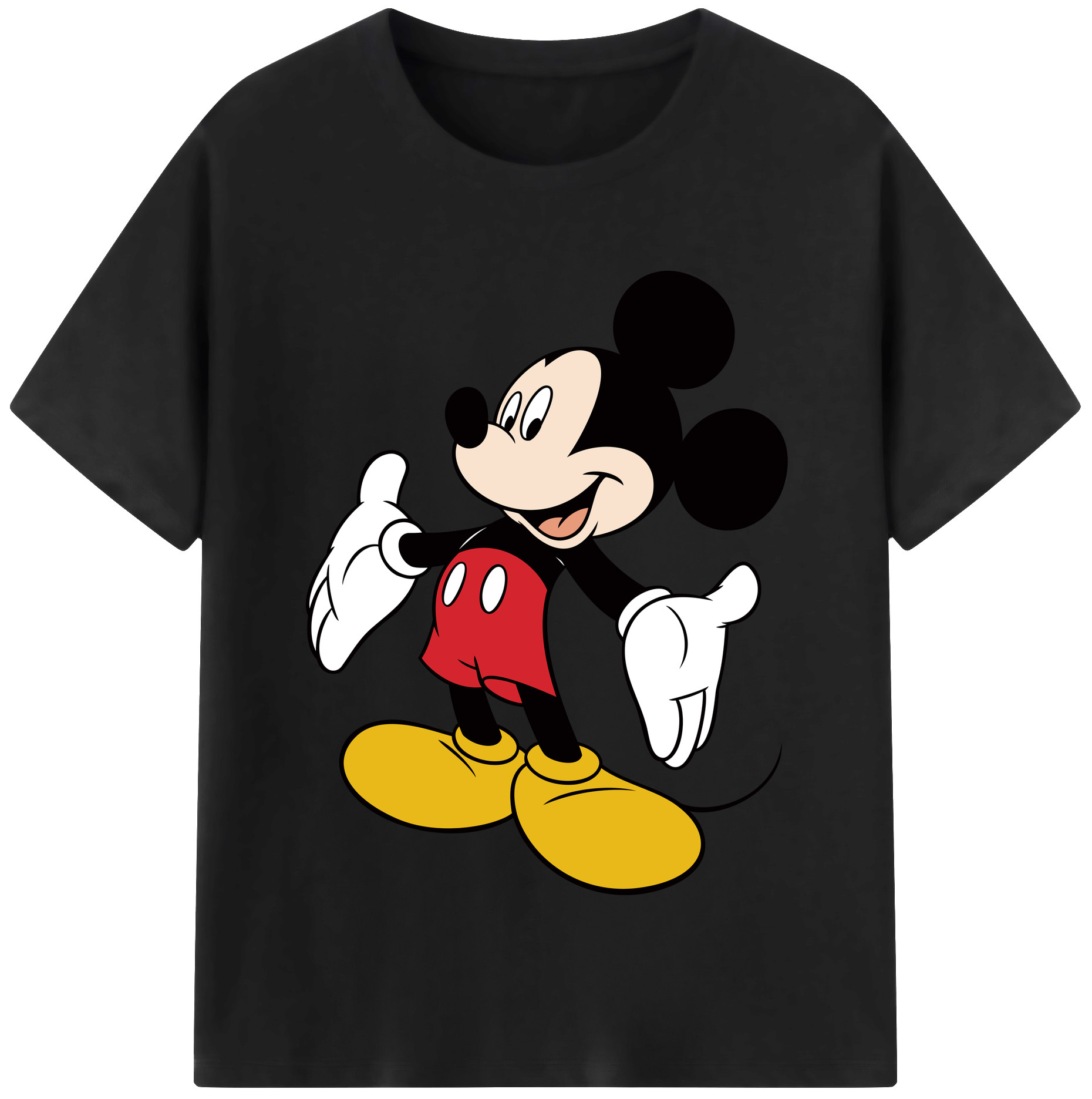 （画像用） ミッキーマウス Mickey Mouse 綿100％半袖Tシャツ（フロントプリント）