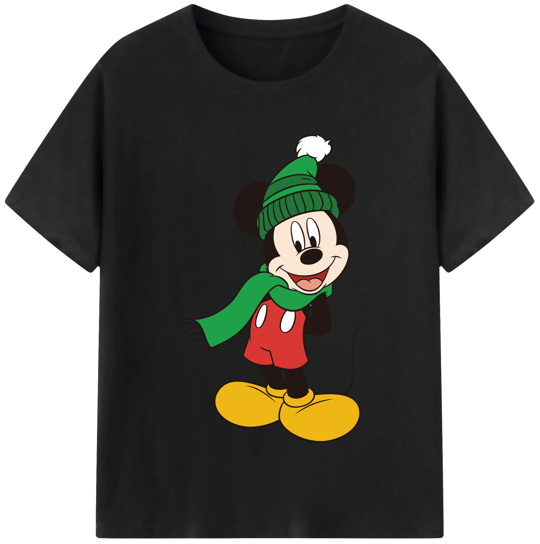 （画像用） ミッキーマウス Mickey Mouse 綿100％半袖Tシャツ（フロントプリント）