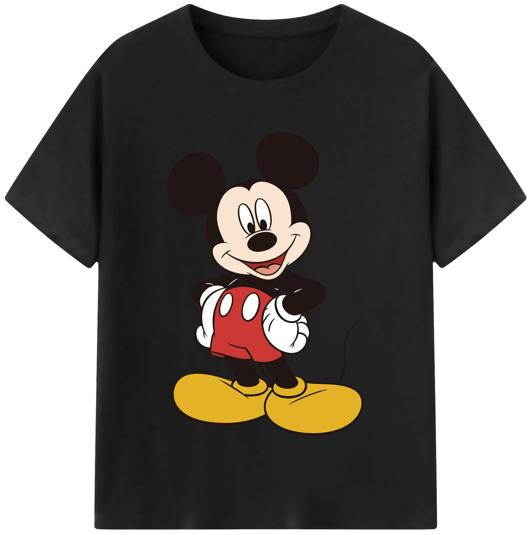 （画像用） ミッキーマウス Mickey Mouse 綿100％半袖Tシャツ（フロントプリント）