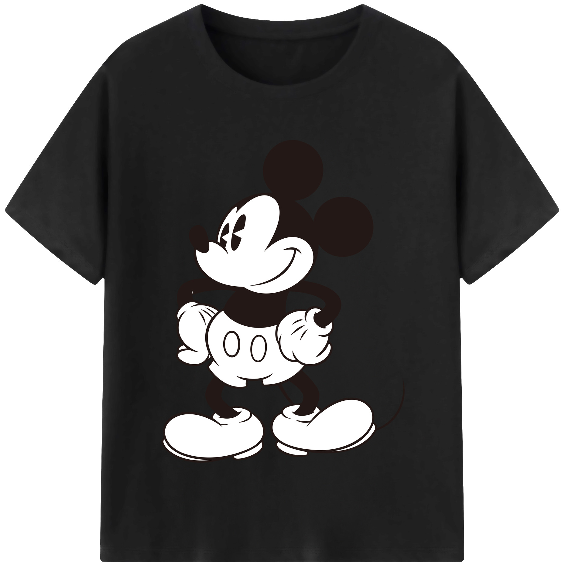 （画像用） ミッキーマウス Mickey Mouse 綿100％半袖Tシャツ（フロントプリント）