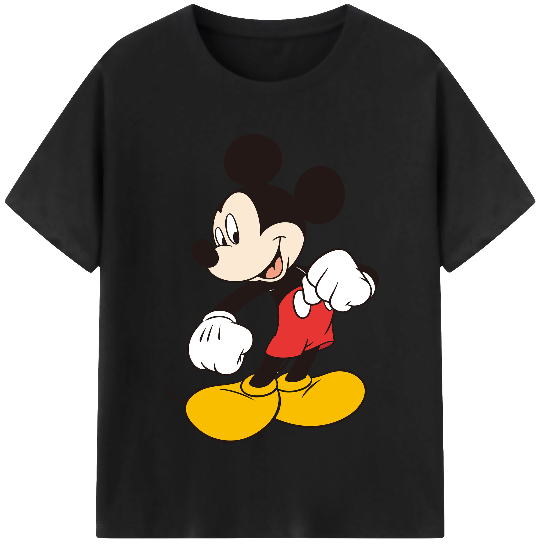 （画像用） ミッキーマウス Mickey Mouse 綿100％半袖Tシャツ（フロントプリント）