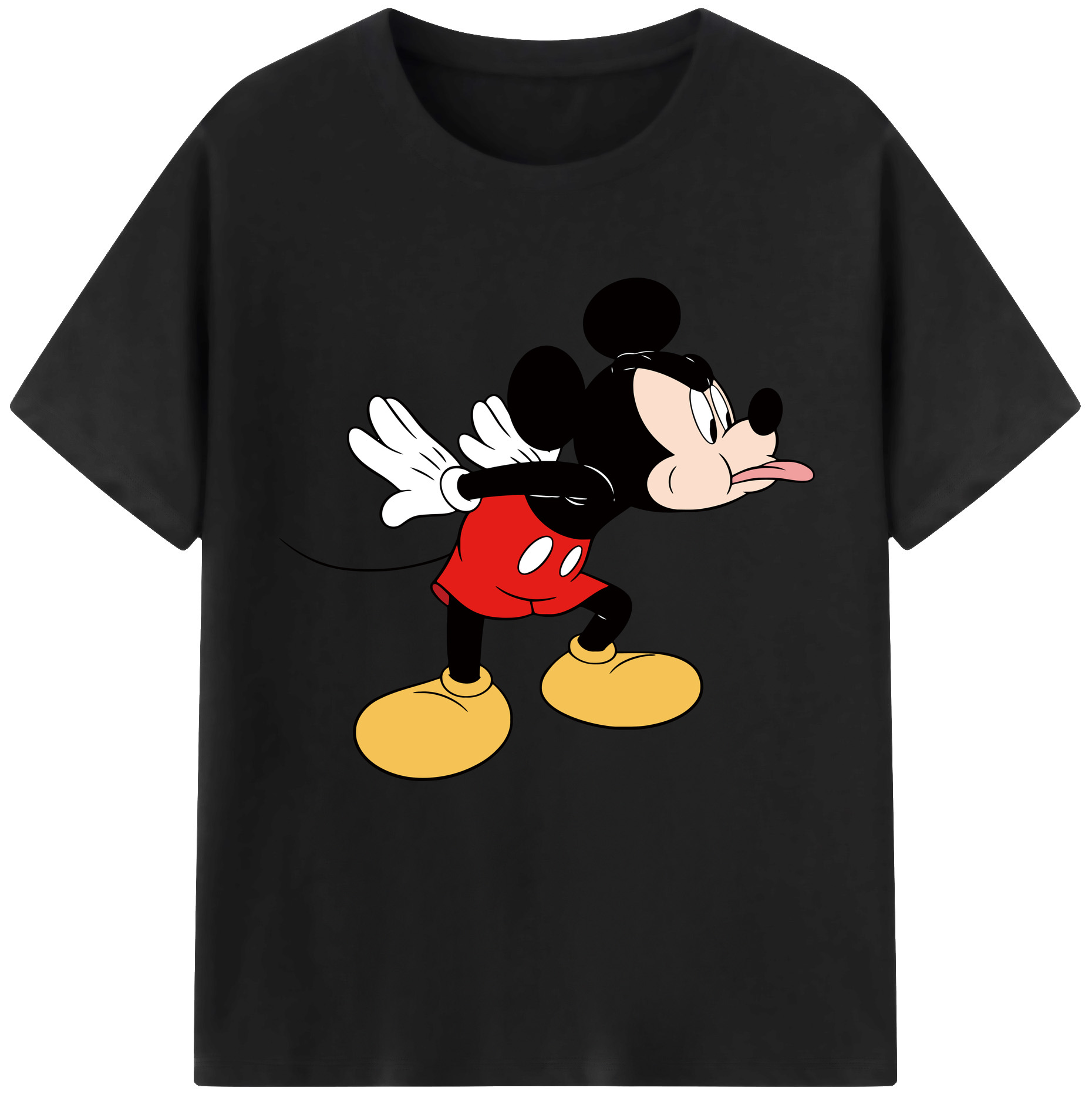 （画像用） ミッキーマウス Mickey Mouse 綿100％半袖Tシャツ（フロントプリント）