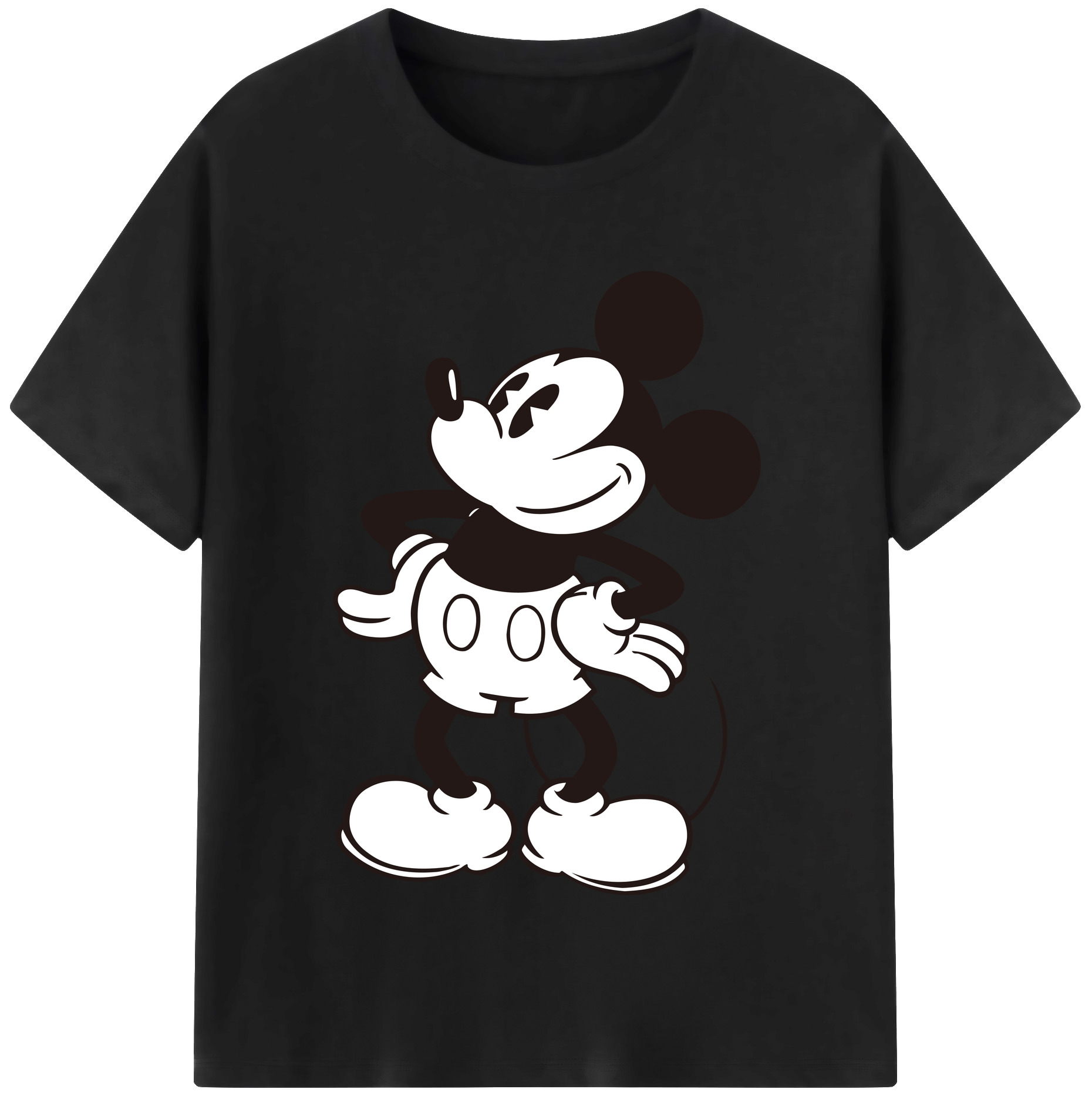 （画像用） ミッキーマウス Mickey Mouse 綿100％半袖Tシャツ（フロントプリント）