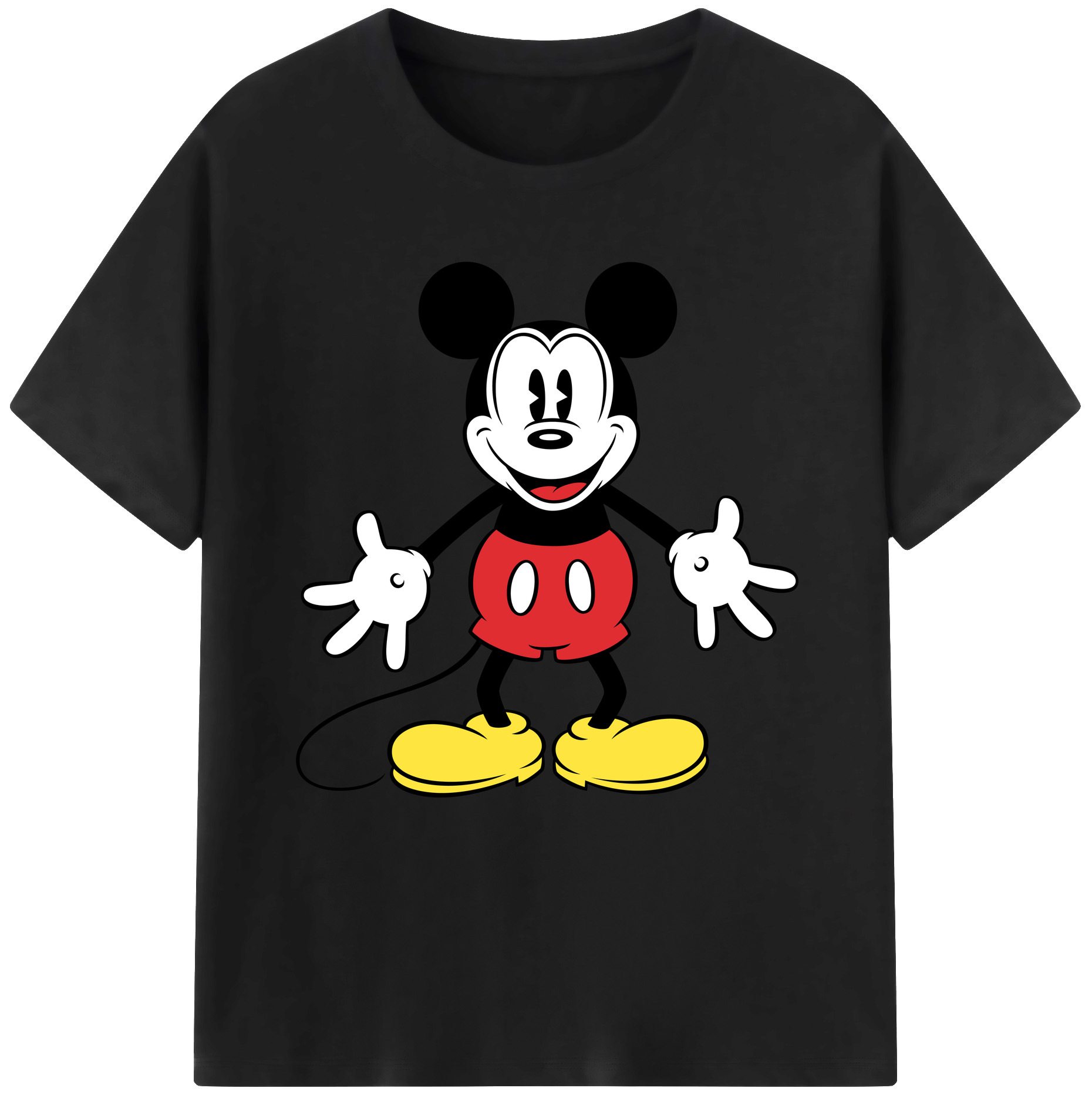 （画像用） ミッキーマウス Mickey Mouse 綿100％半袖Tシャツ（フロントプリント）