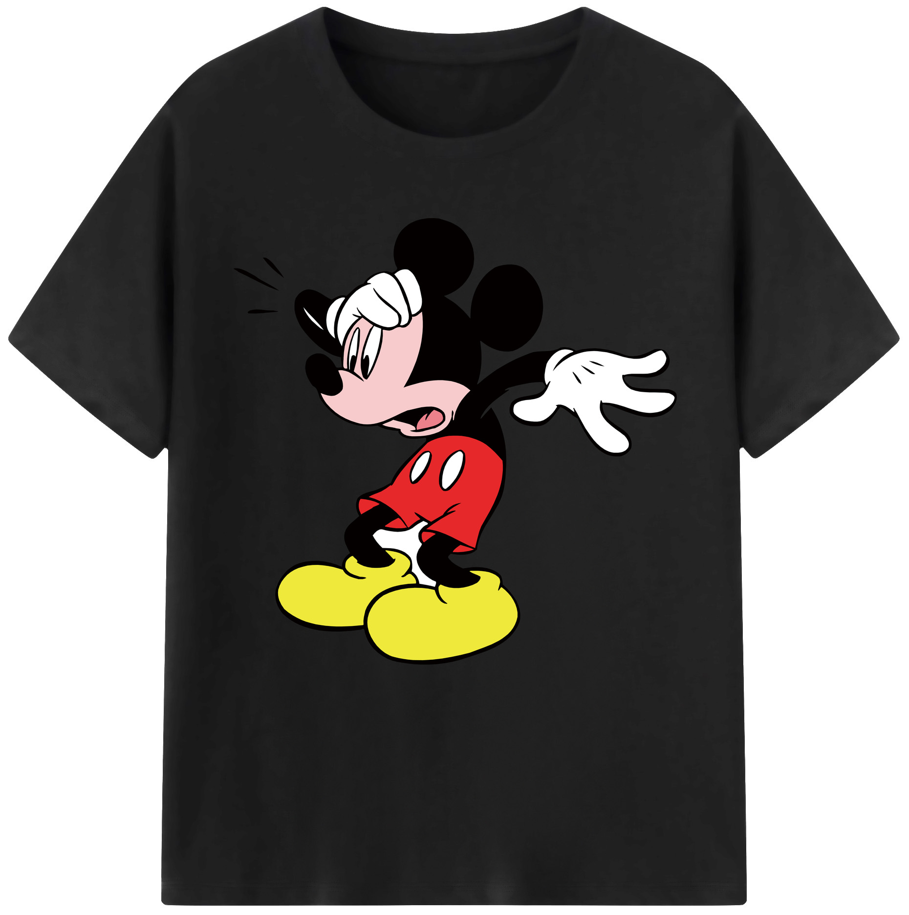 （画像用） ミッキーマウス Mickey Mouse 綿100％半袖Tシャツ（フロントプリント）