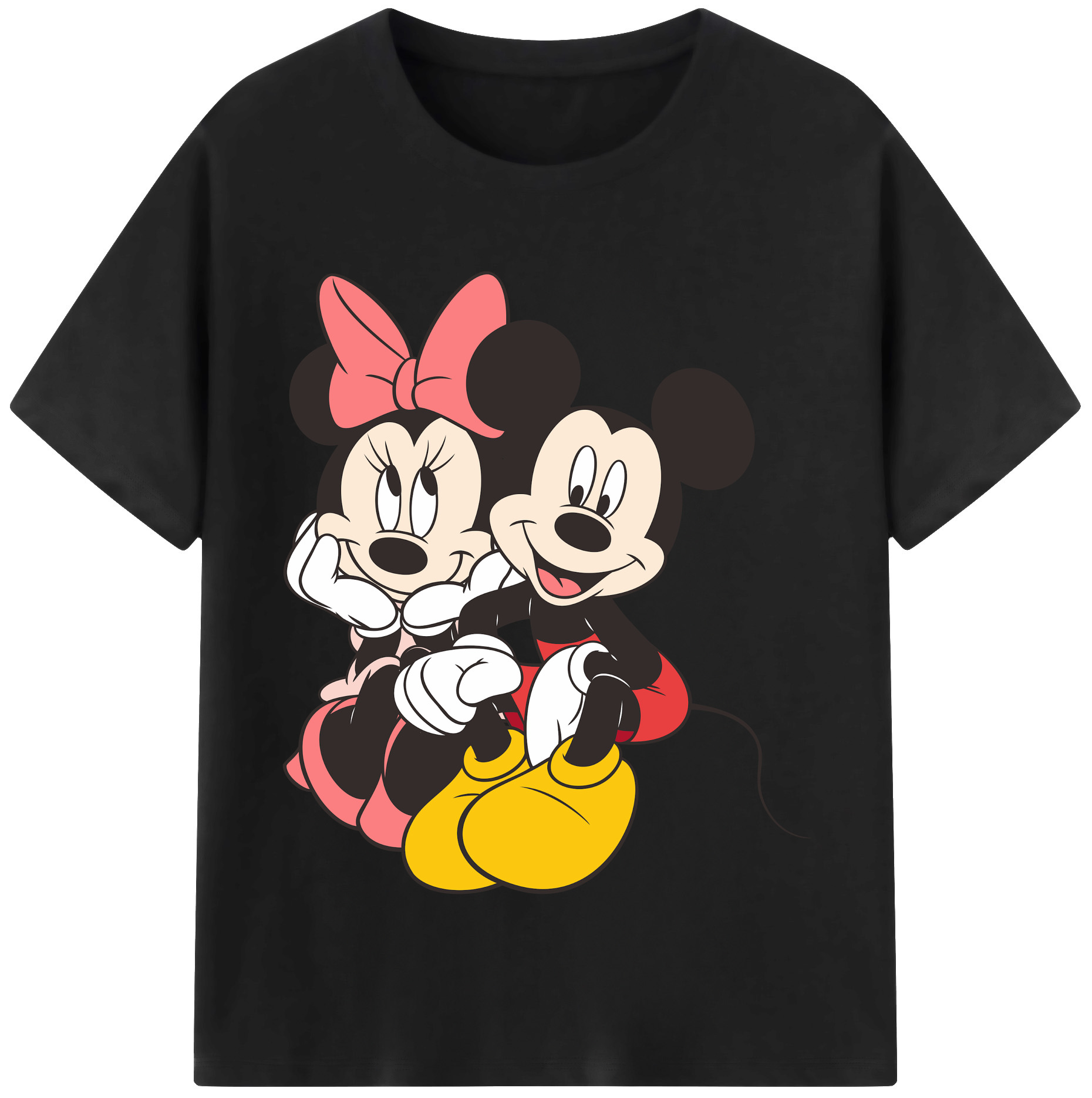 （画像用） ミッキーマウス Mickey Mouse 綿100％半袖Tシャツ（フロントプリント）
