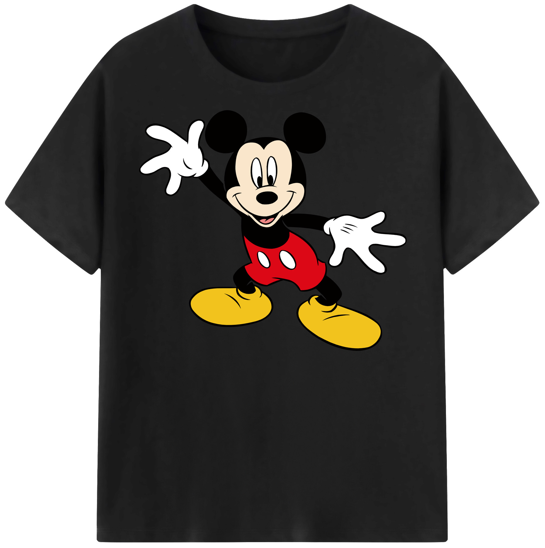 （画像用） ミッキーマウス Mickey Mouse 綿100％半袖Tシャツ（フロントプリント）