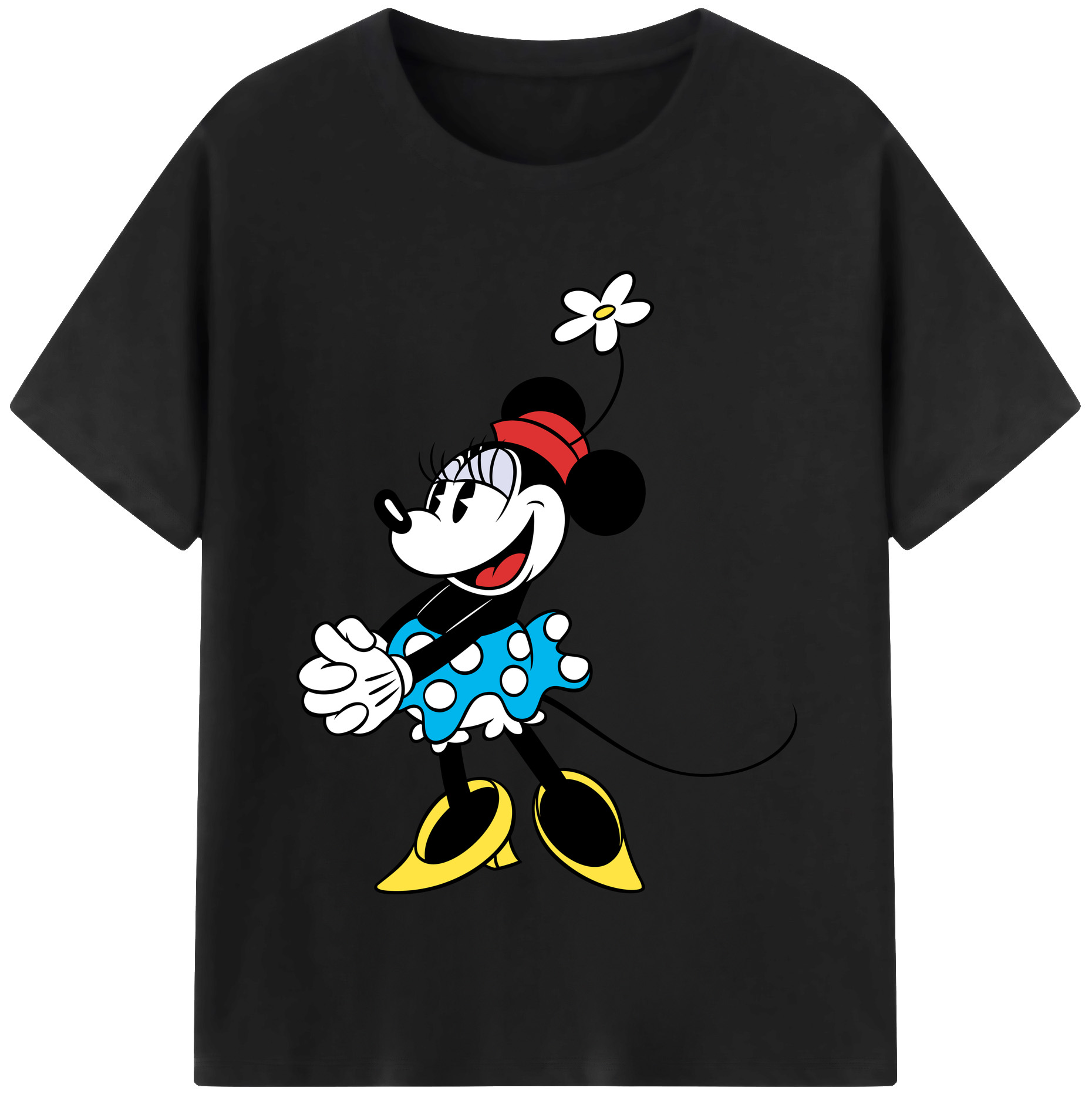 （画像用） ミッキーマウス Mickey Mouse 綿100％半袖Tシャツ（フロントプリント）