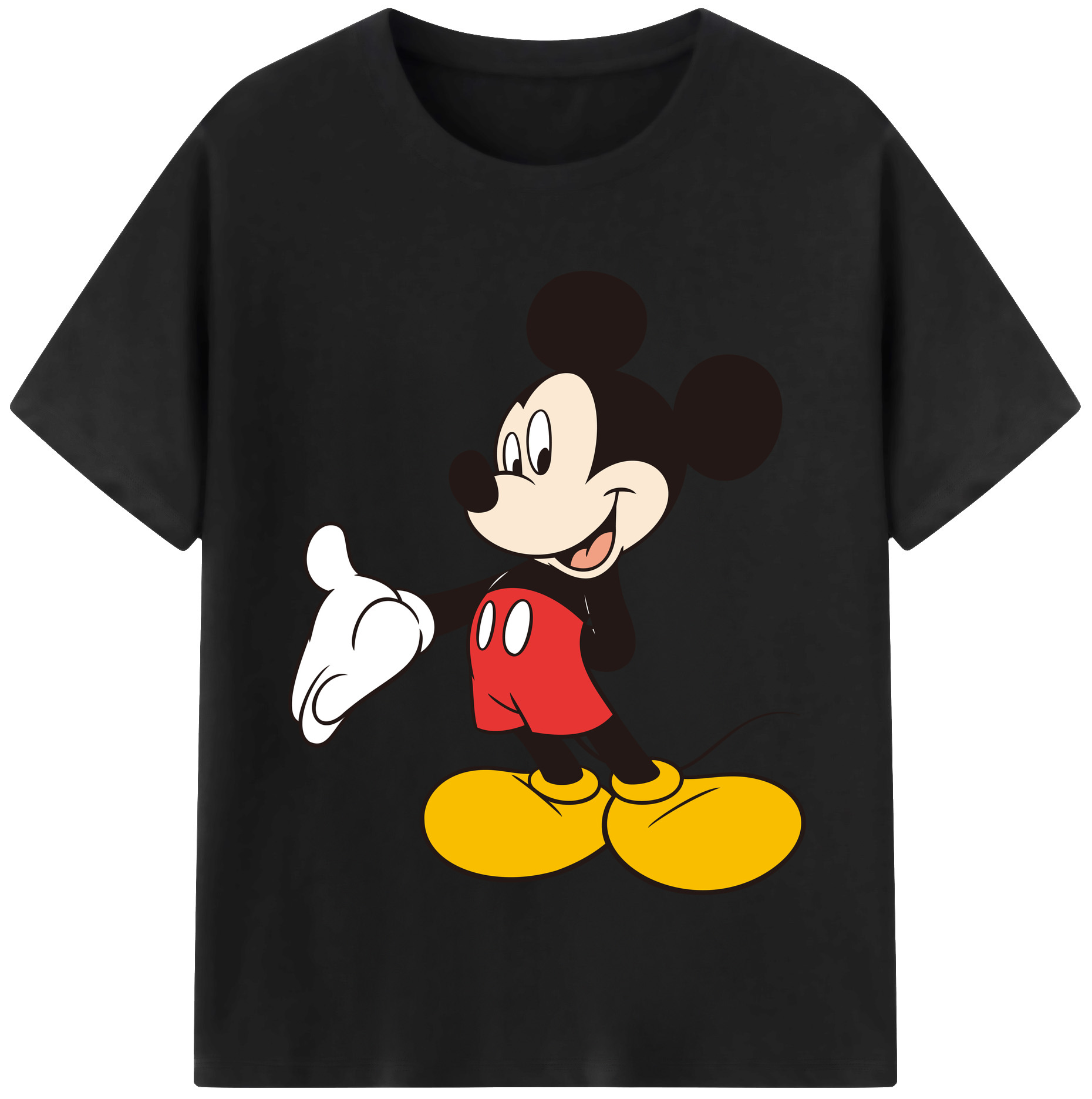 （画像用） ミッキーマウス Mickey Mouse 綿100％半袖Tシャツ（フロントプリント）
