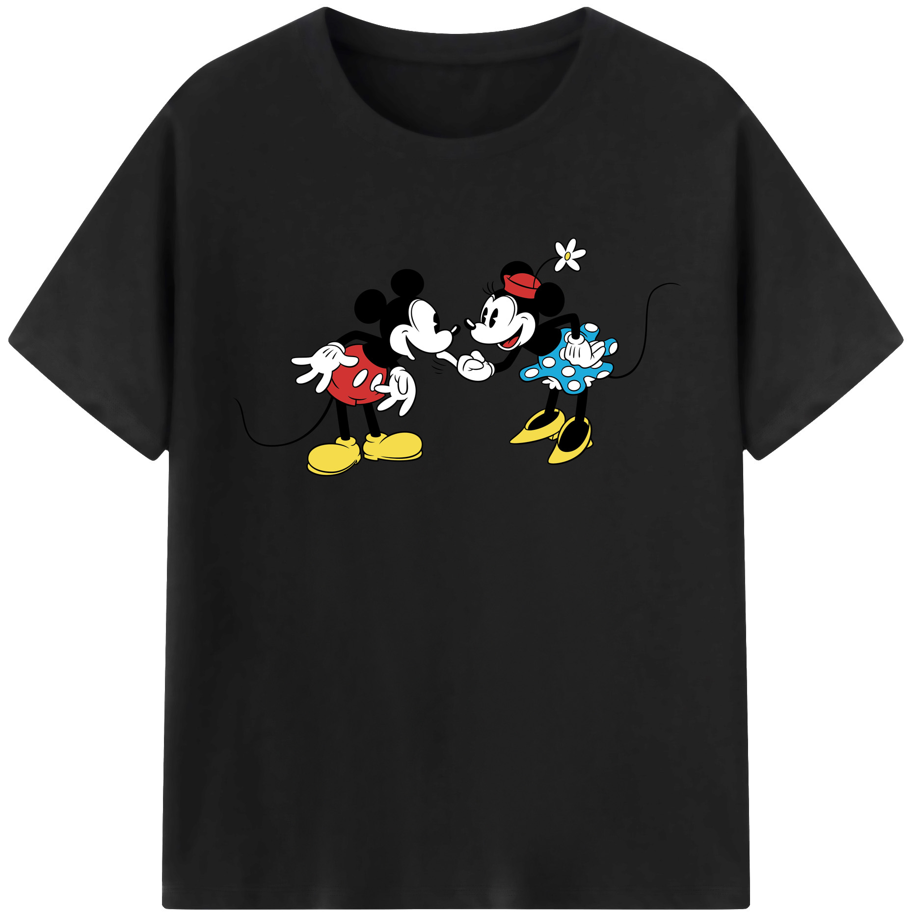 （画像用） ミッキーマウス Mickey Mouse 綿100％半袖Tシャツ（フロントプリント）