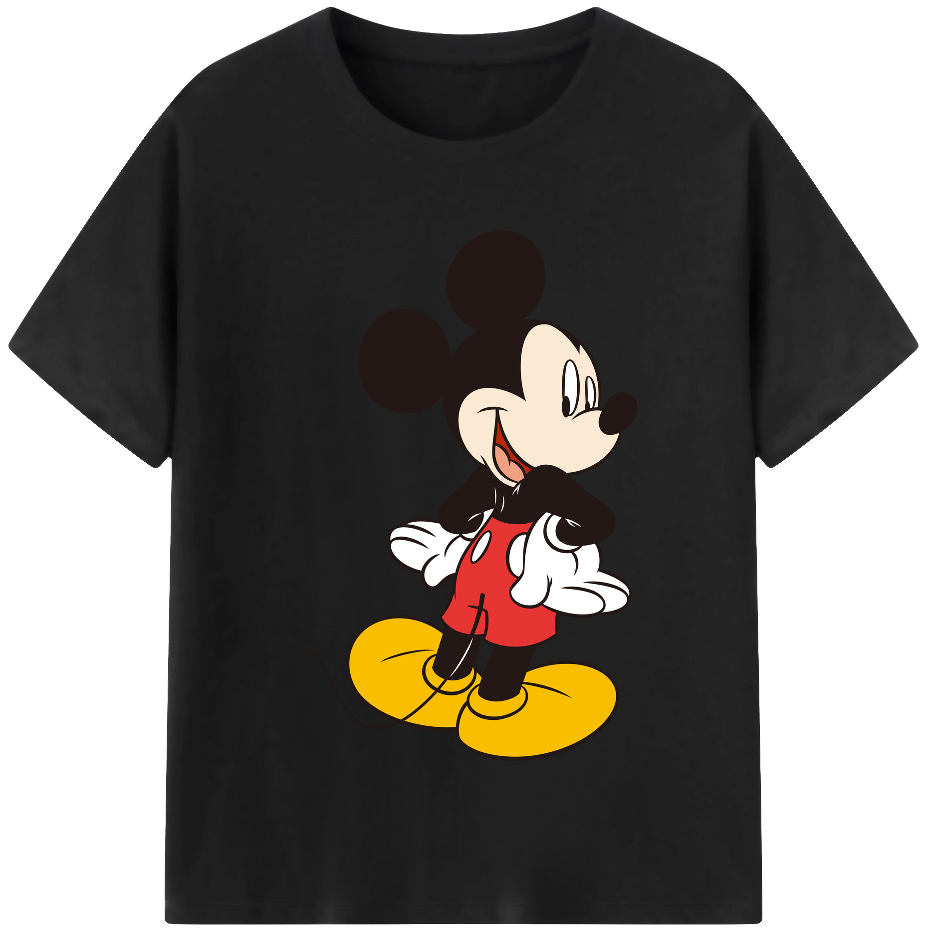 （画像用） ミッキーマウス Mickey Mouse 綿100％半袖Tシャツ（フロントプリント）