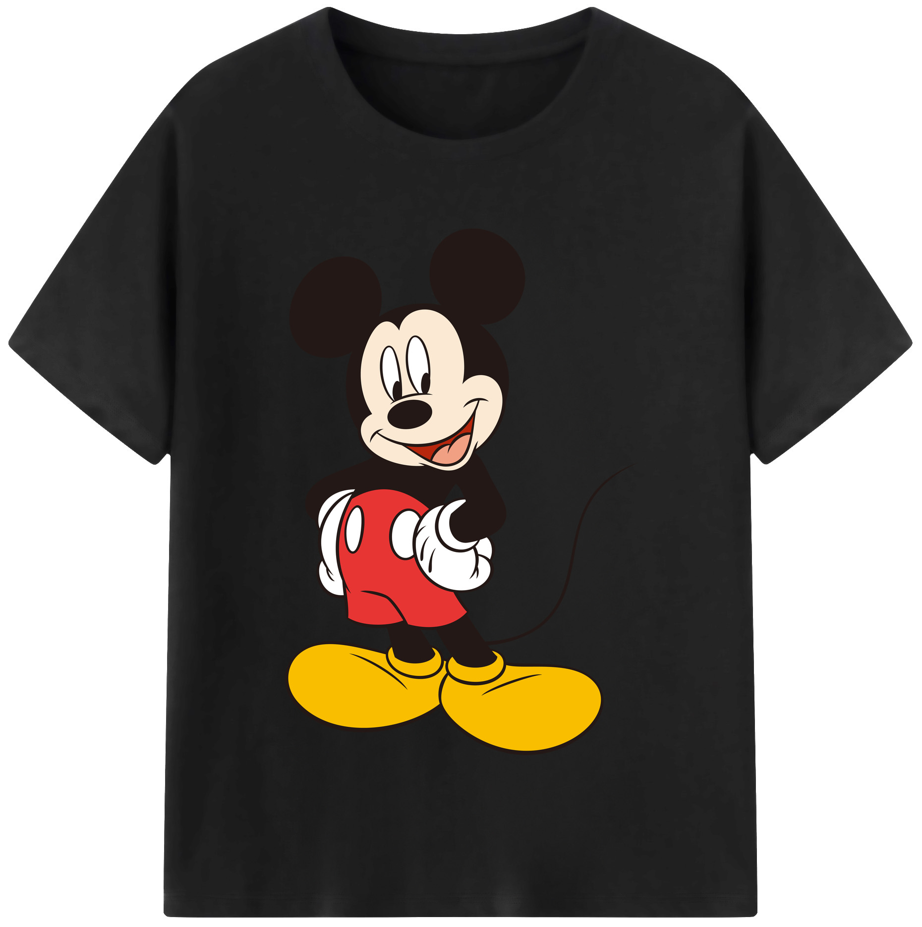 （画像用） ミッキーマウス Mickey Mouse 綿100％半袖Tシャツ（フロントプリント）