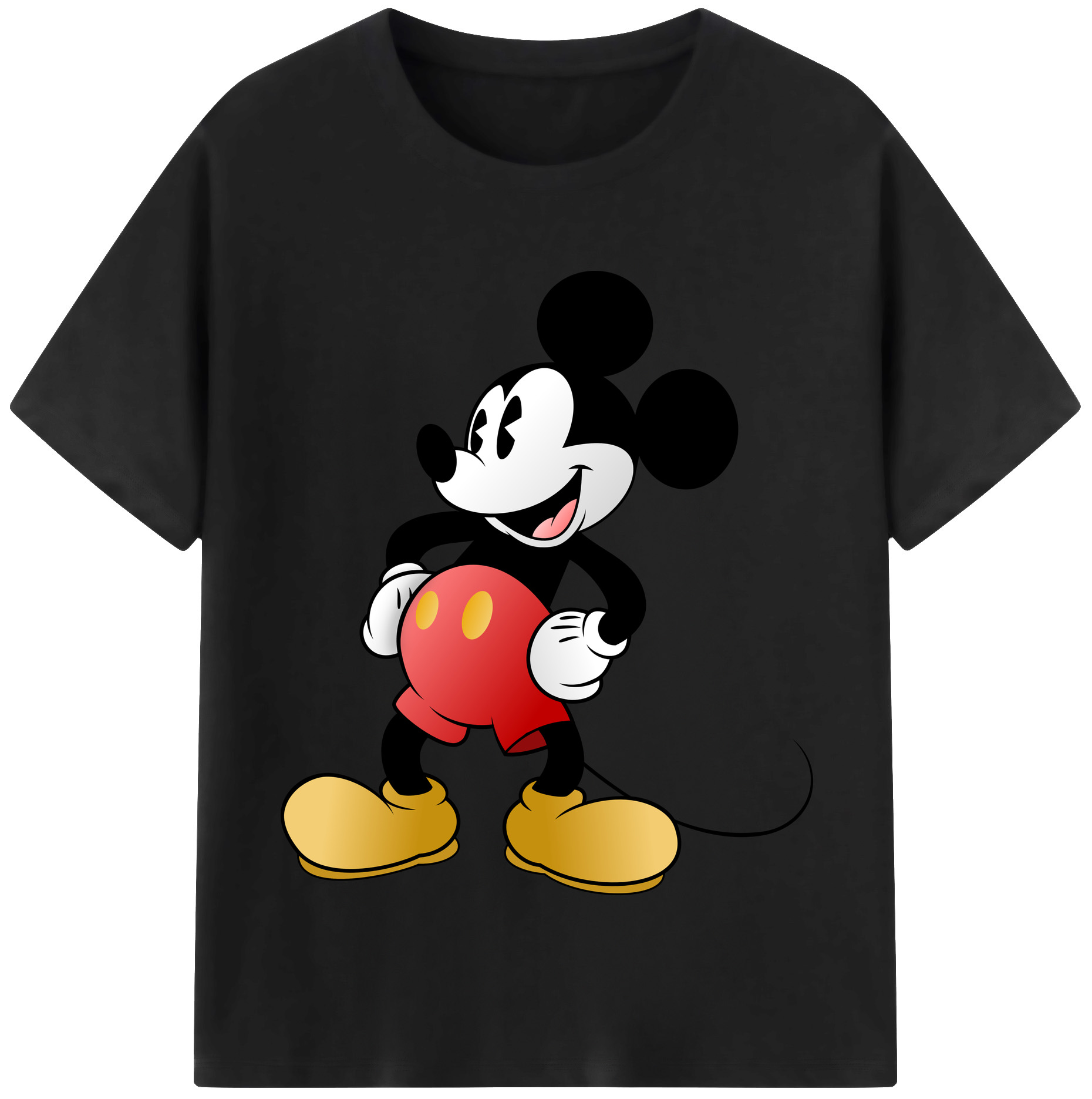 （画像用） ミッキーマウス Mickey Mouse 綿100％半袖Tシャツ（フロントプリント）
