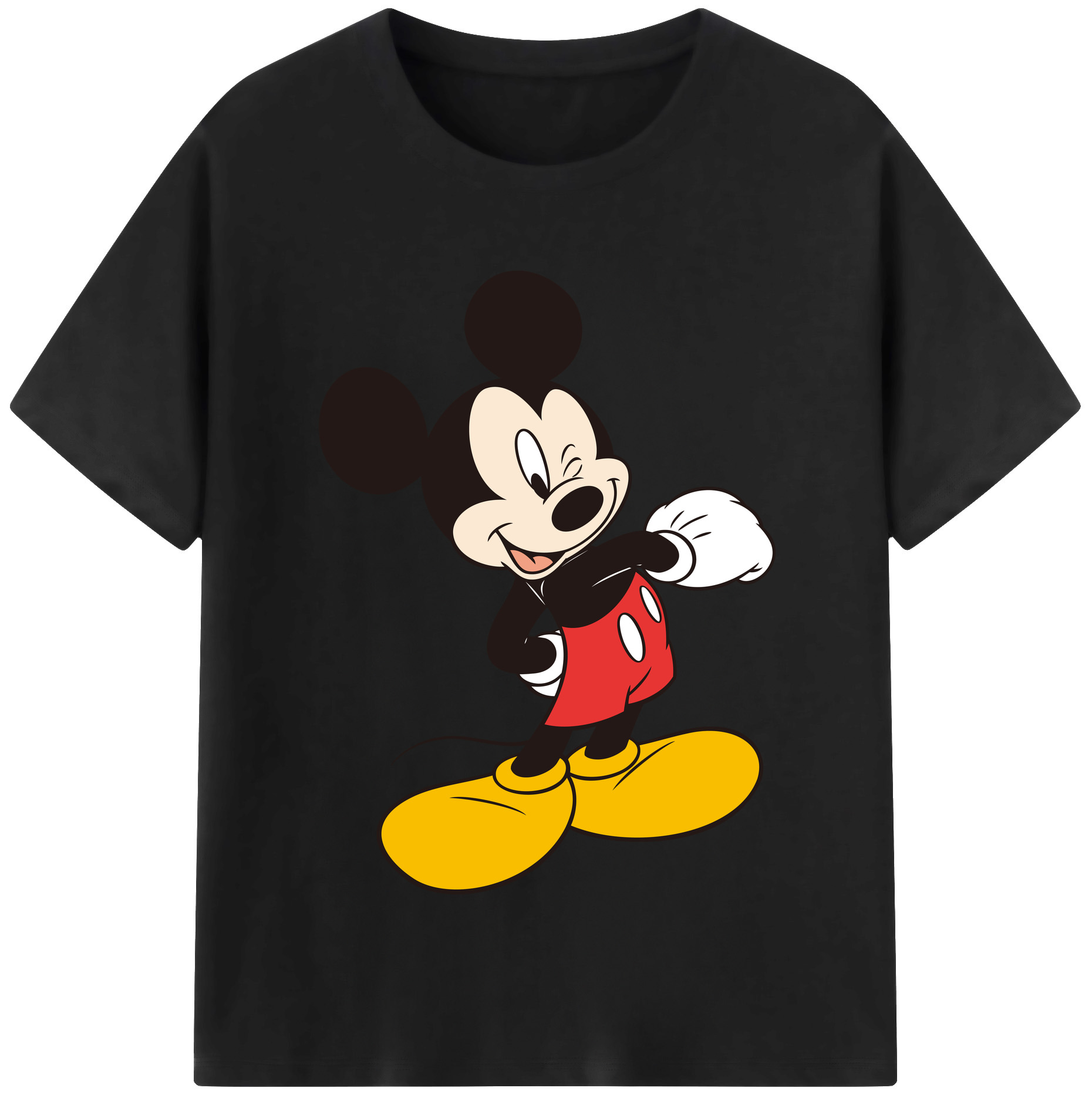 （画像用） ミッキーマウス Mickey Mouse 綿100％半袖Tシャツ（フロントプリント）