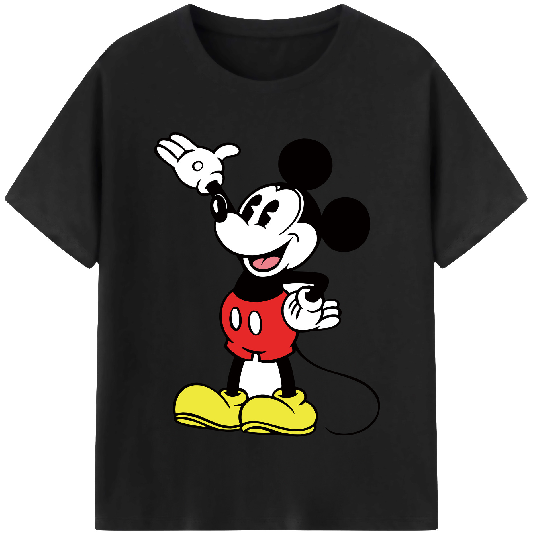 （画像用） ミッキーマウス Mickey Mouse 綿100％半袖Tシャツ（フロントプリント）