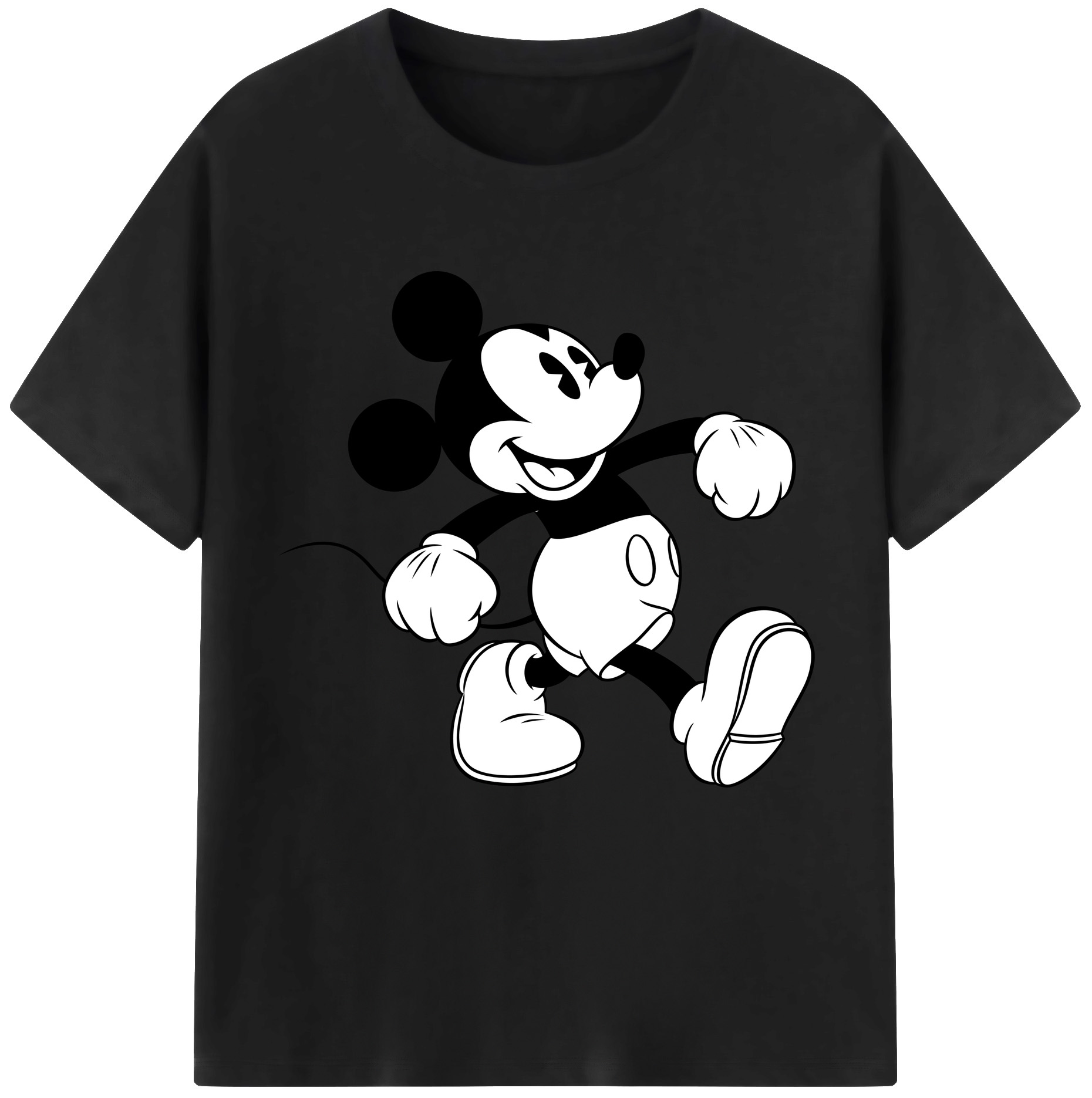（画像用） ミッキーマウス Mickey Mouse 綿100％半袖Tシャツ（フロントプリント）