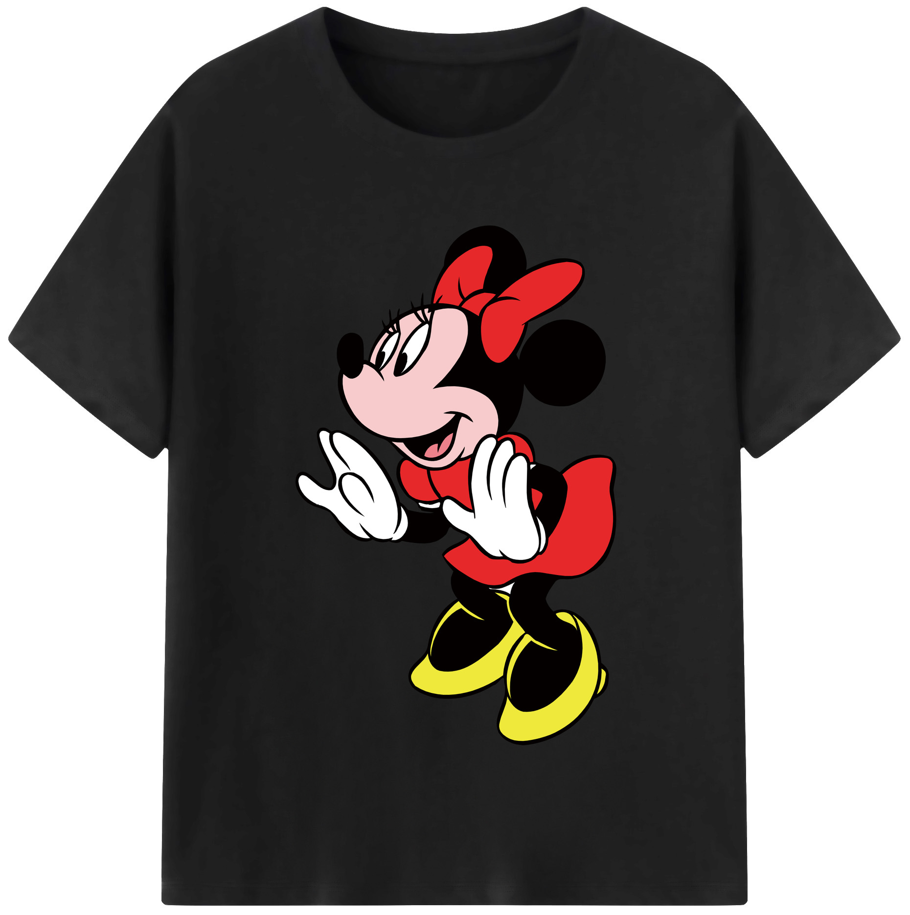 （画像用） ミッキーマウス Mickey Mouse 綿100％半袖Tシャツ（フロントプリント）
